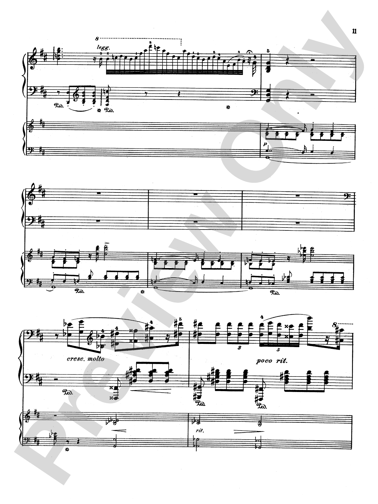Liszt: Piano Concerto No. 1 in E flat Major: Piano Duo (2 Pianos, 4 Hands) Book (2 copies required)