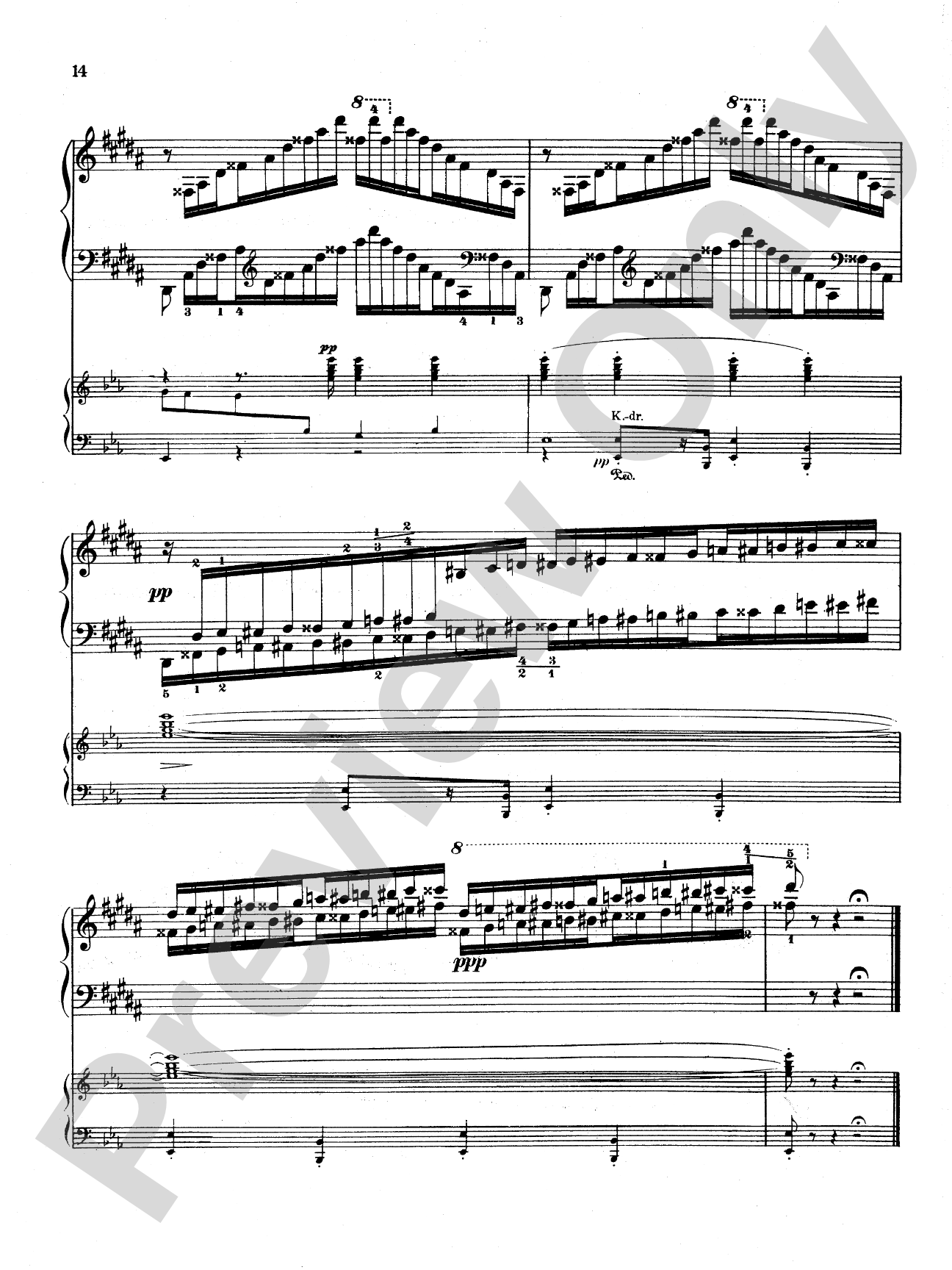 Liszt: Piano Concerto No. 1 in E flat Major: Piano Duo (2 Pianos, 4 Hands) Book (2 copies required)