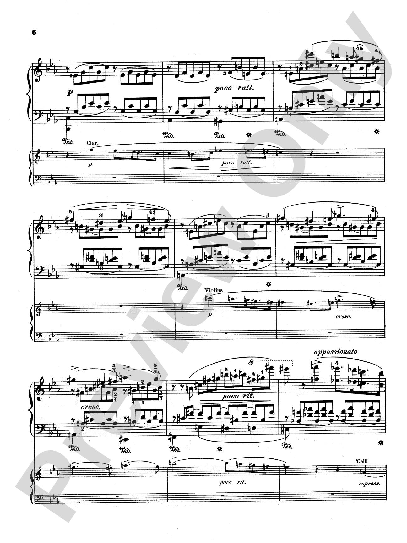 Liszt: Piano Concerto No. 1 in E flat Major: Piano Duo (2 Pianos, 4 Hands) Book (2 copies required)