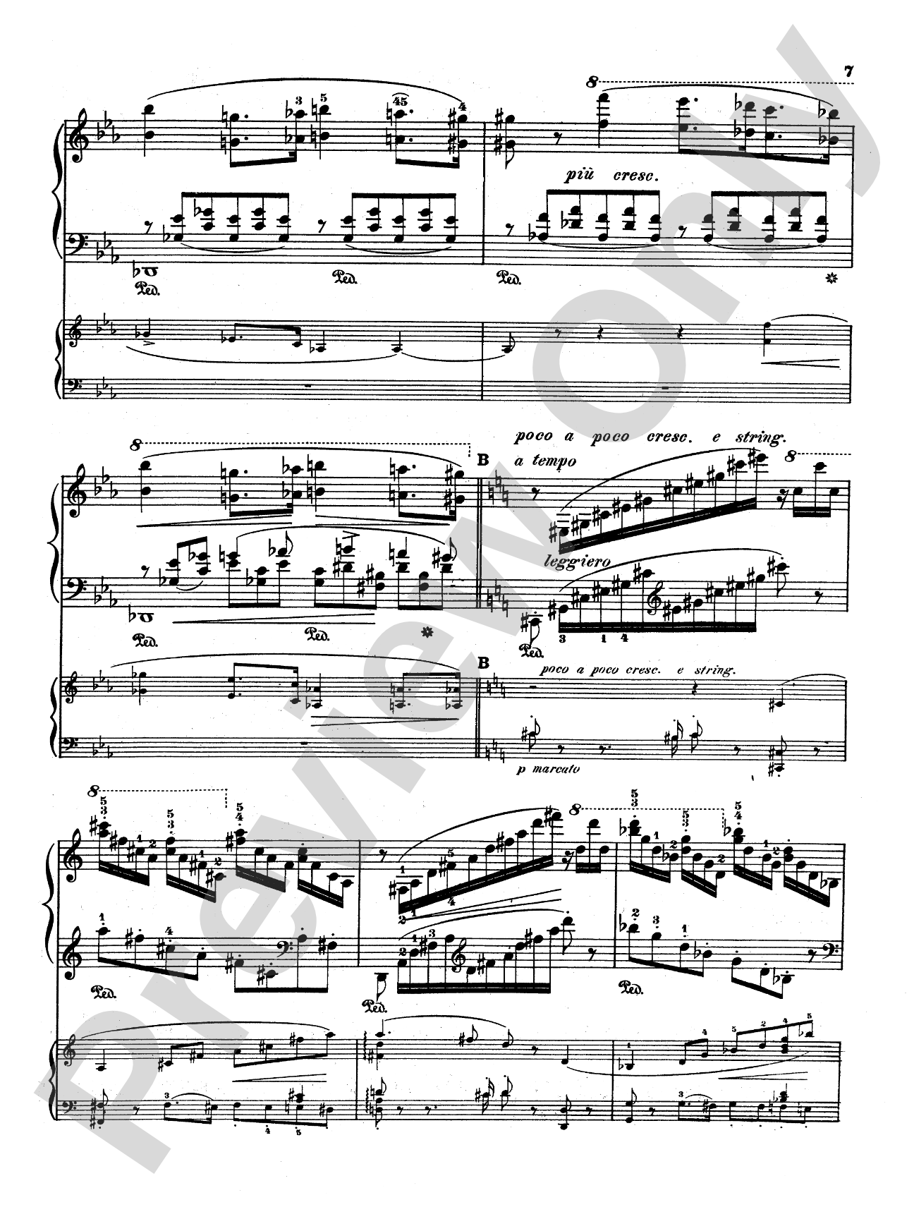 Liszt: Piano Concerto No. 1 in E flat Major: Piano Duo (2 Pianos, 4 Hands) Book (2 copies required)