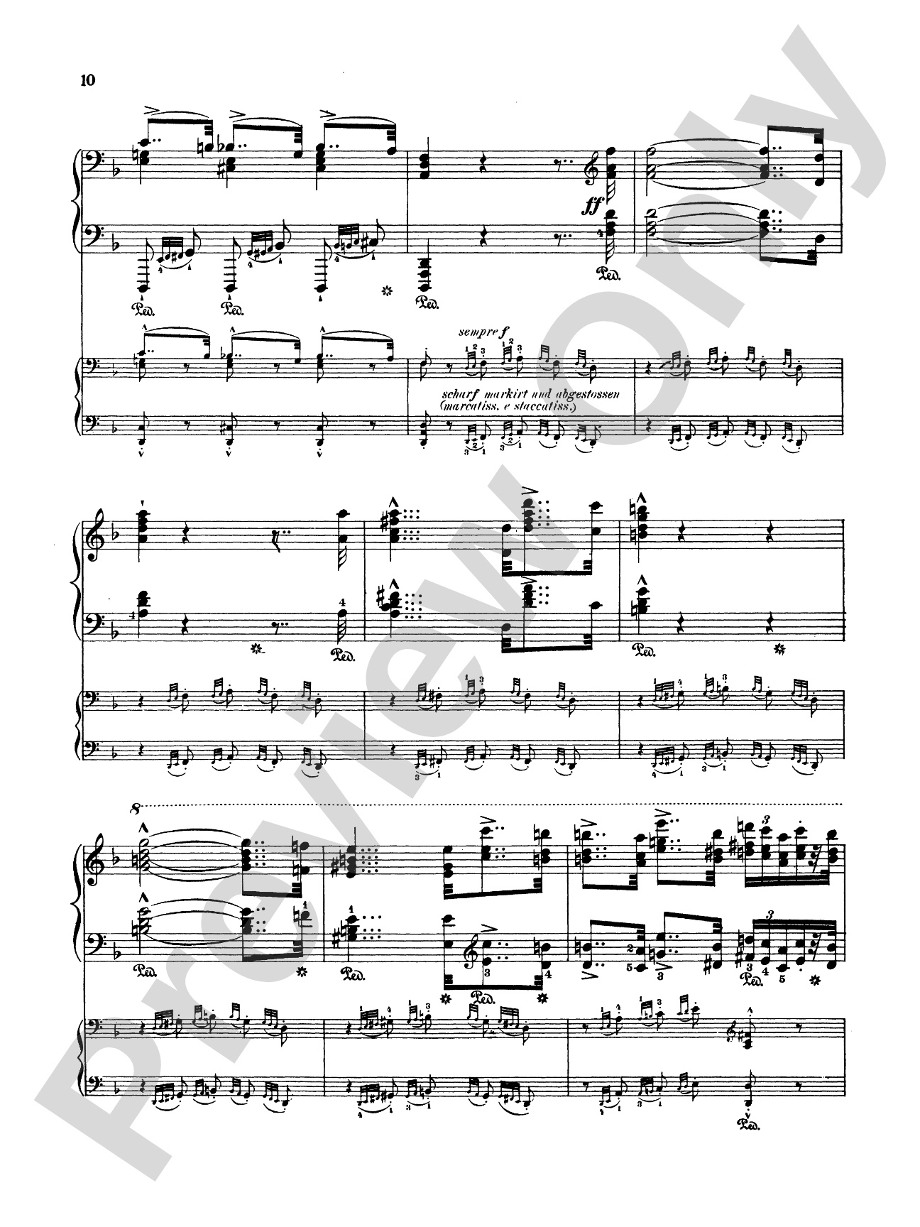 Liszt: Piano Concerto No. 2 in A Major: Piano Duo (2 Pianos, 4 Hands) Book (2 copies required)