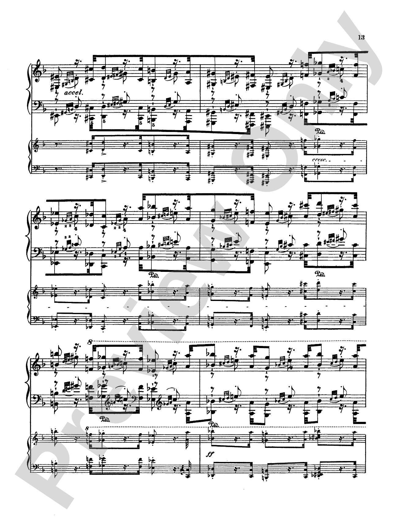 Liszt: Piano Concerto No. 2 in A Major: Piano Duo (2 Pianos, 4 Hands) Book (2 copies required)