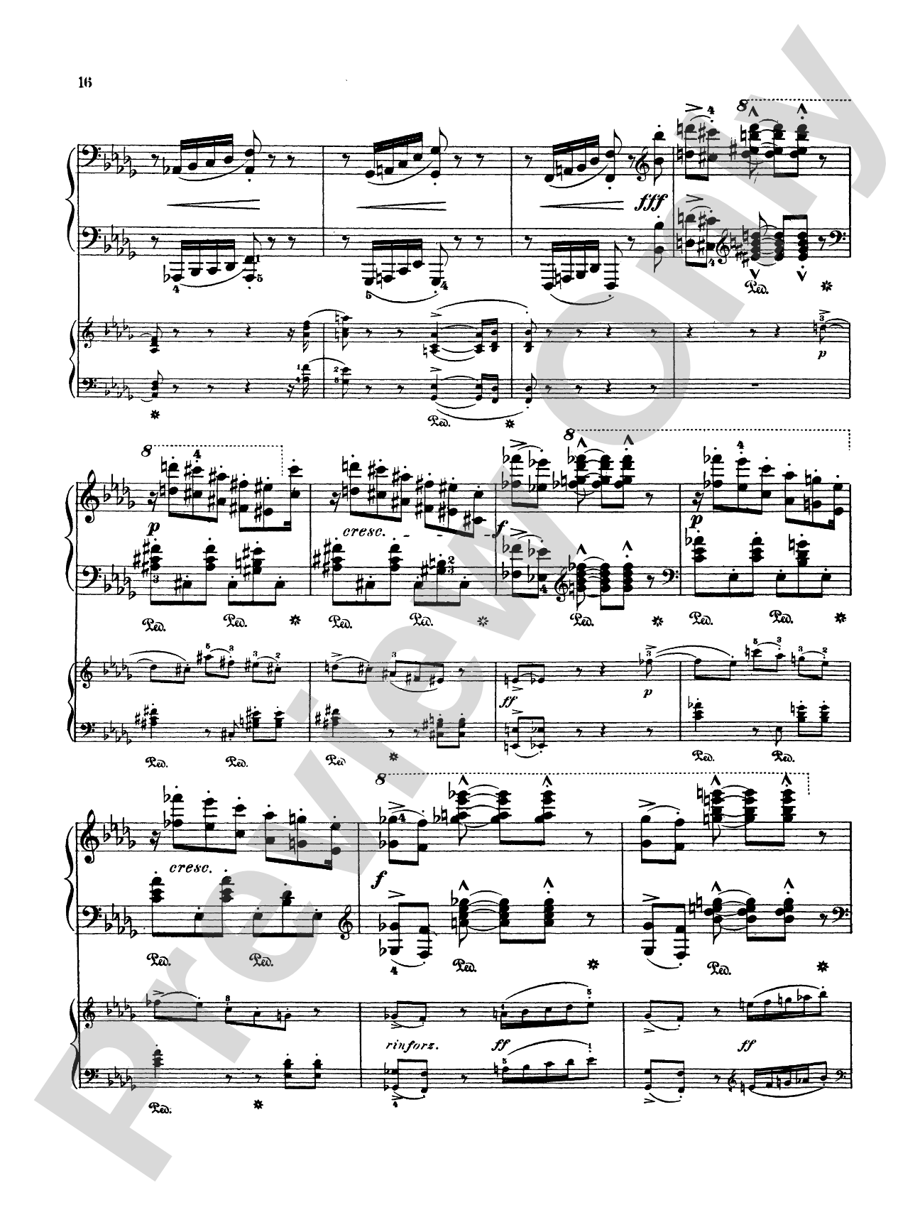 Liszt: Piano Concerto No. 2 in A Major: Piano Duo (2 Pianos, 4 Hands) Book (2 copies required)
