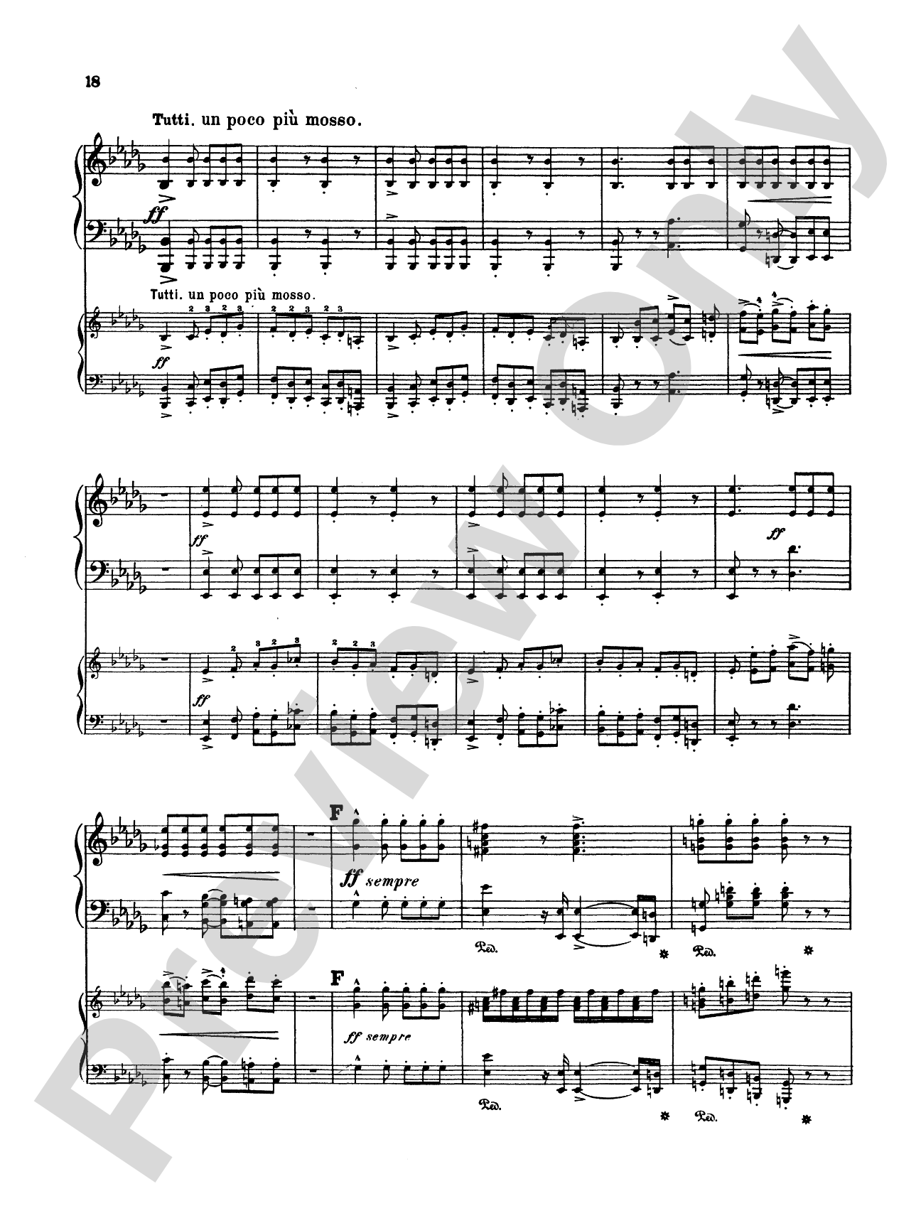 Liszt: Piano Concerto No. 2 in A Major: Piano Duo (2 Pianos, 4 Hands) Book (2 copies required)