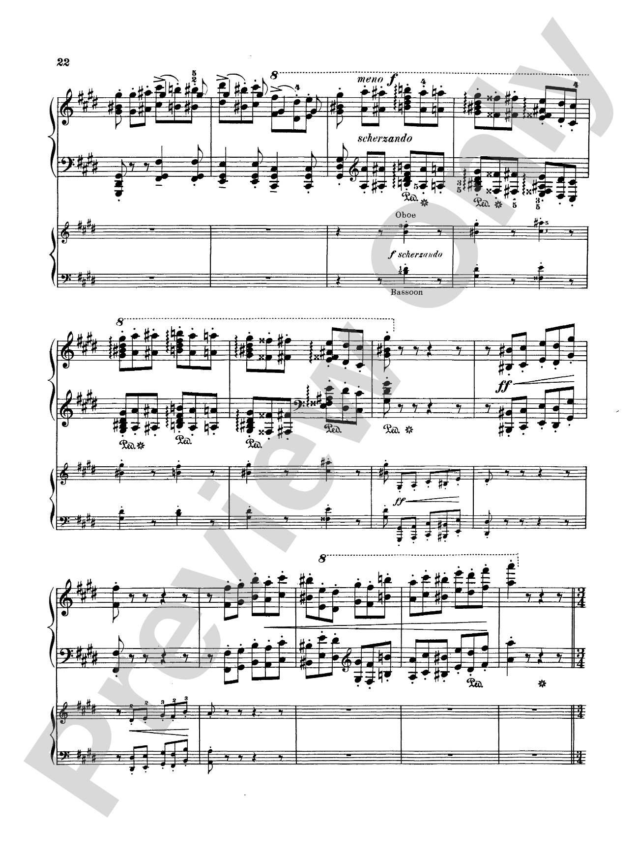 Liszt: Piano Concerto No. 2 in A Major: Piano Duo (2 Pianos, 4 Hands) Book (2 copies required)