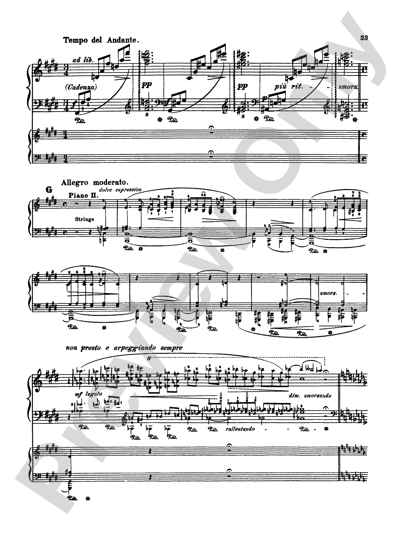Liszt: Piano Concerto No. 2 in A Major: Piano Duo (2 Pianos, 4 Hands) Book (2 copies required)