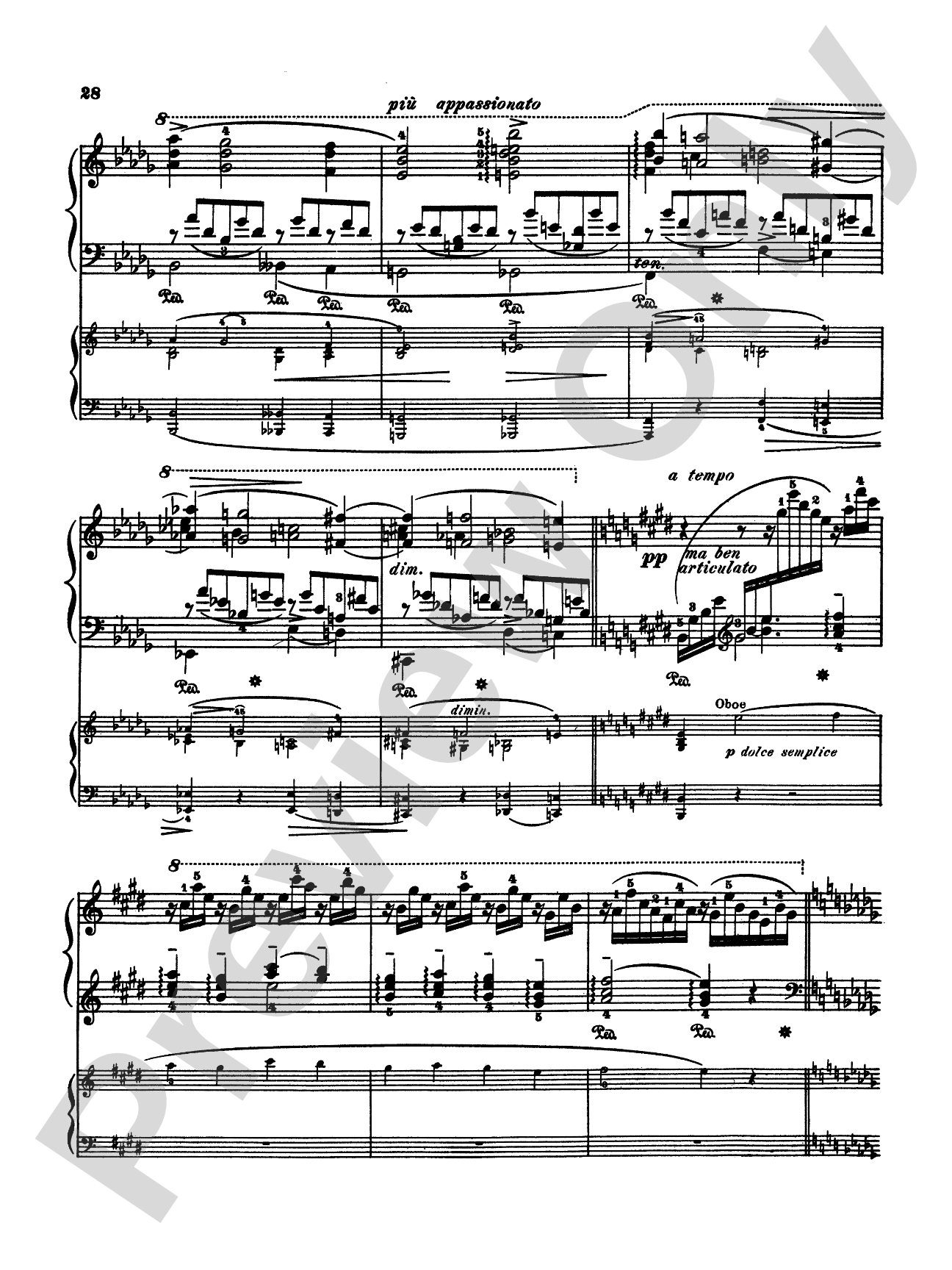 Liszt: Piano Concerto No. 2 in A Major: Piano Duo (2 Pianos, 4 Hands) Book (2 copies required)