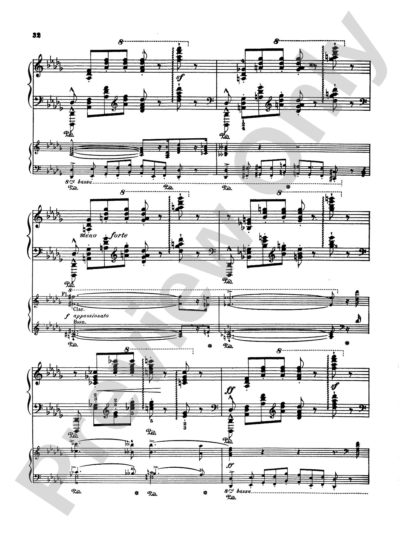 Liszt: Piano Concerto No. 2 in A Major: Piano Duo (2 Pianos, 4 Hands) Book (2 copies required)