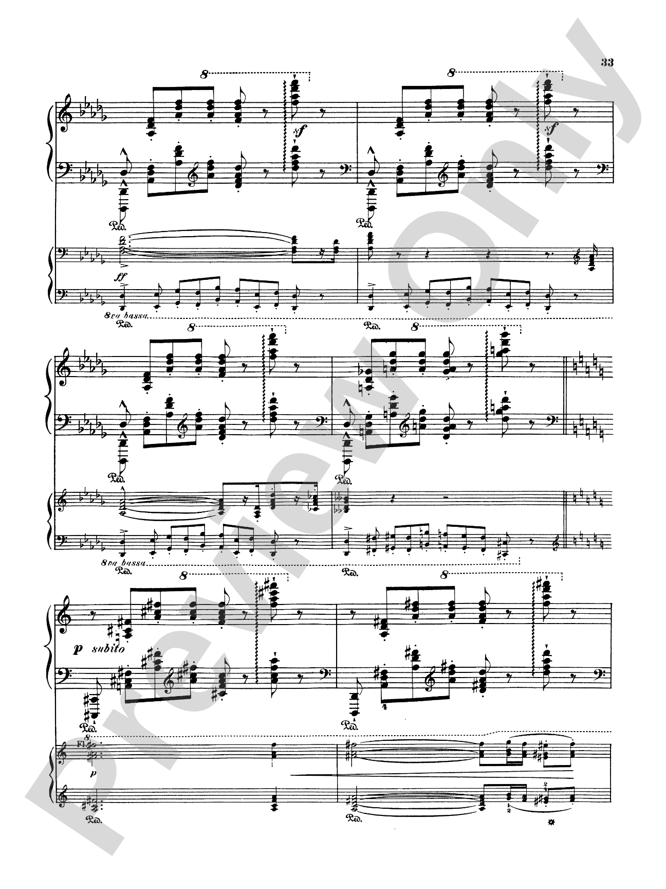 Liszt: Piano Concerto No. 2 in A Major: Piano Duo (2 Pianos, 4 Hands) Book (2 copies required)