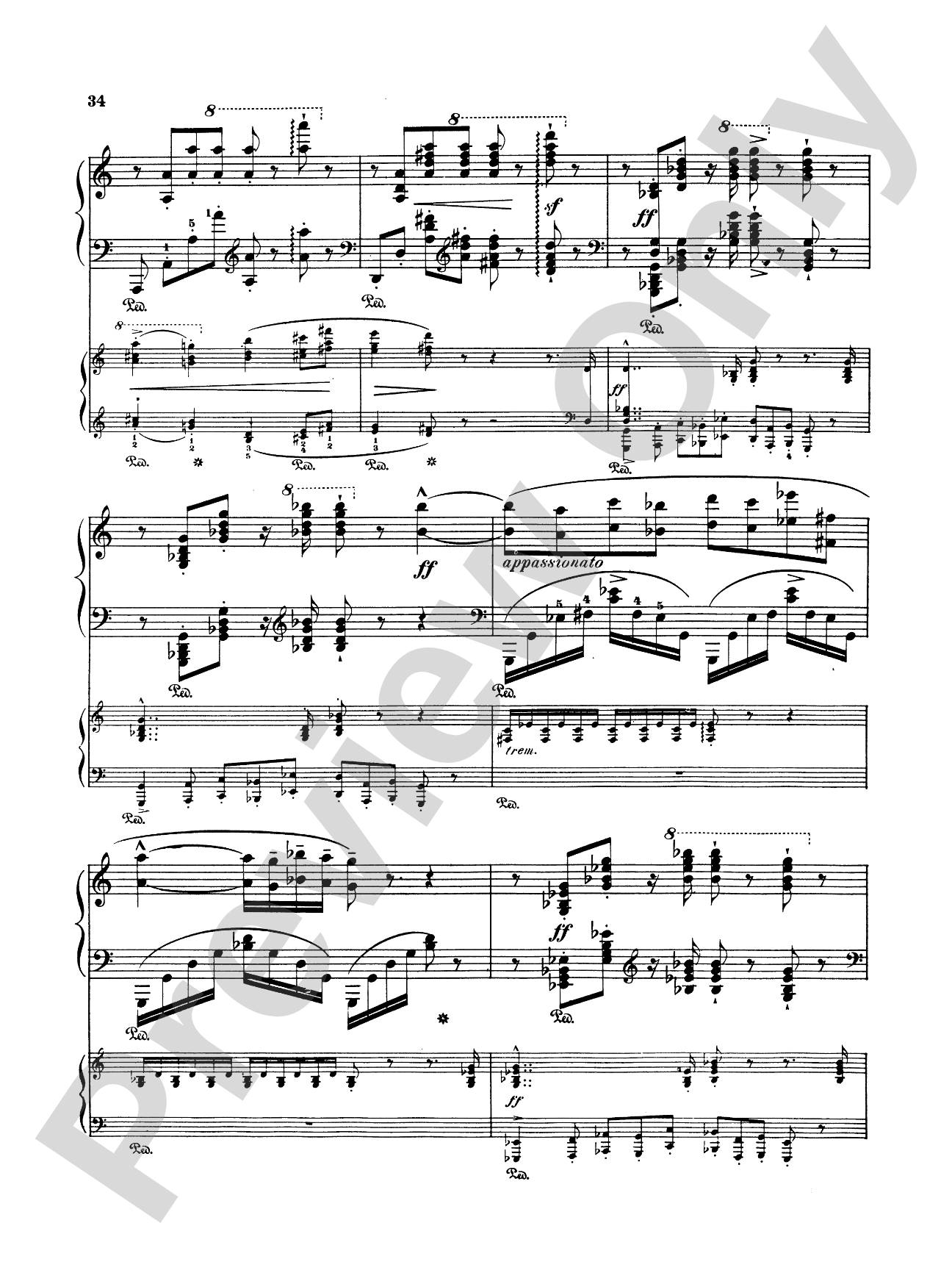 Liszt: Piano Concerto No. 2 in A Major: Piano Duo (2 Pianos, 4 Hands) Book (2 copies required)