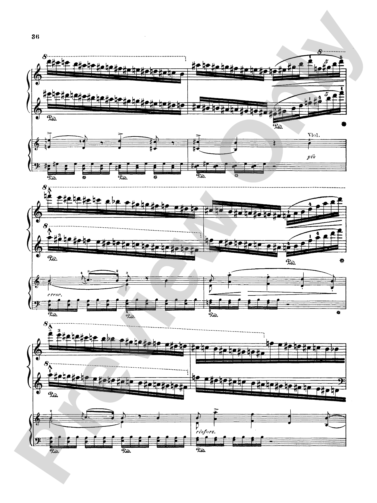 Liszt: Piano Concerto No. 2 in A Major: Piano Duo (2 Pianos, 4 Hands) Book (2 copies required)