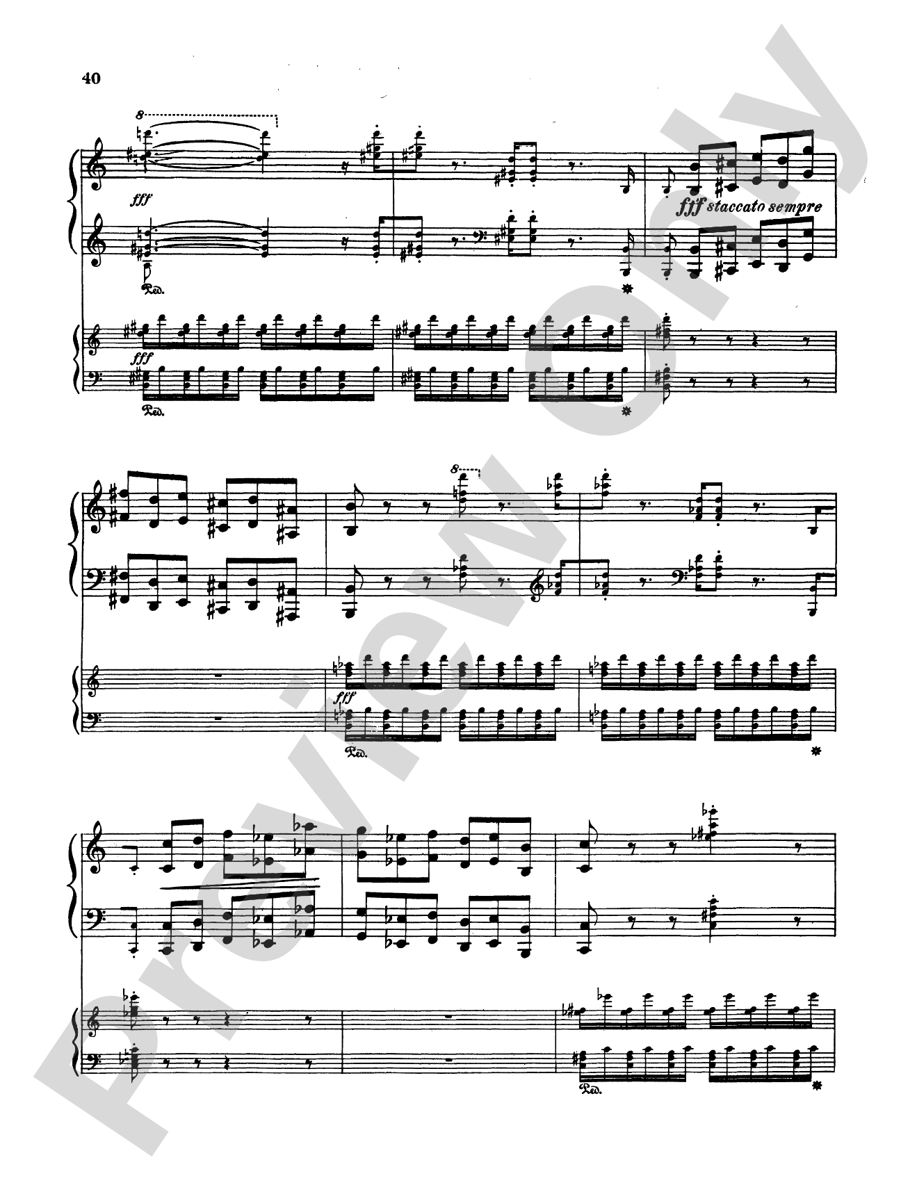Liszt: Piano Concerto No. 2 in A Major: Piano Duo (2 Pianos, 4 Hands) Book (2 copies required)