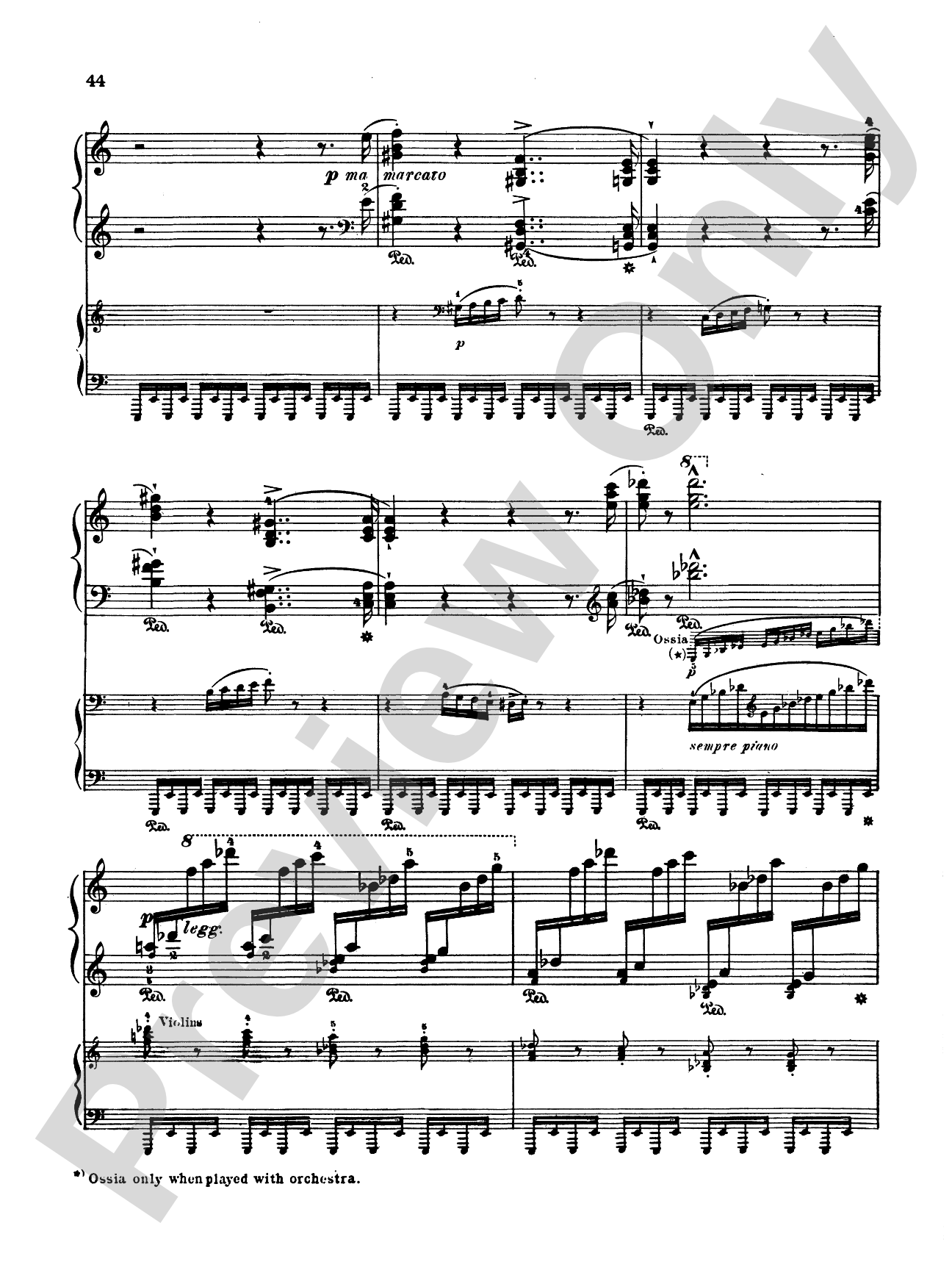 Liszt: Piano Concerto No. 2 in A Major: Piano Duo (2 Pianos, 4 Hands) Book (2 copies required)