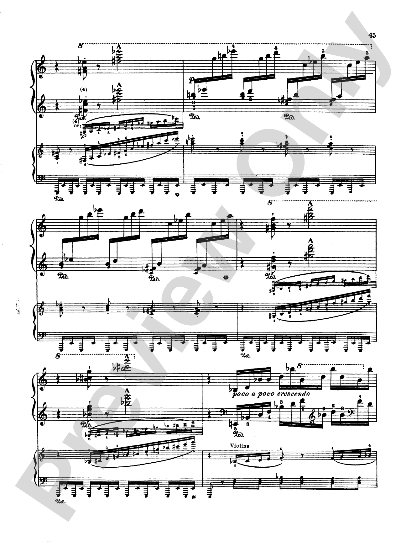 Liszt: Piano Concerto No. 2 in A Major: Piano Duo (2 Pianos, 4 Hands) Book (2 copies required)