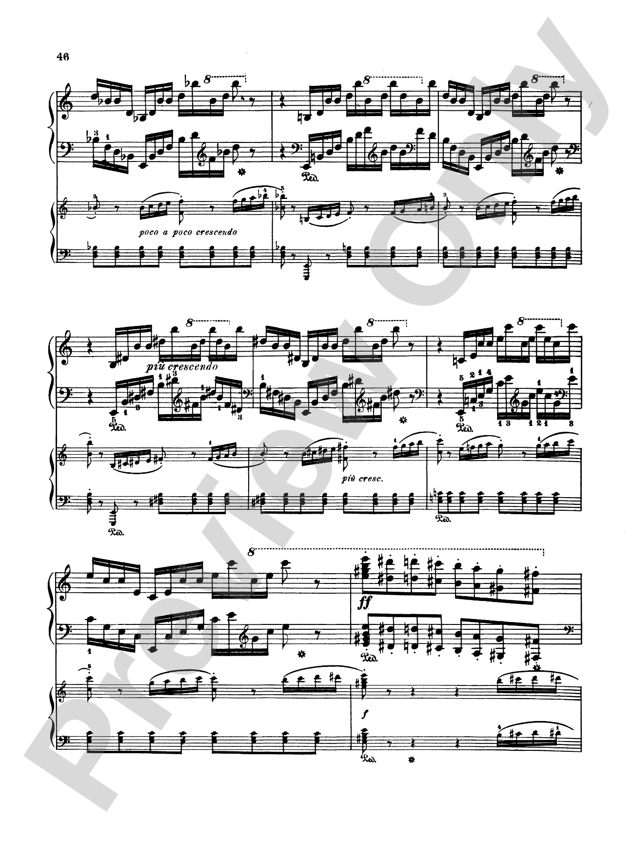 Liszt: Piano Concerto No. 2 in A Major: Piano Duo (2 Pianos, 4 Hands) Book (2 copies required)