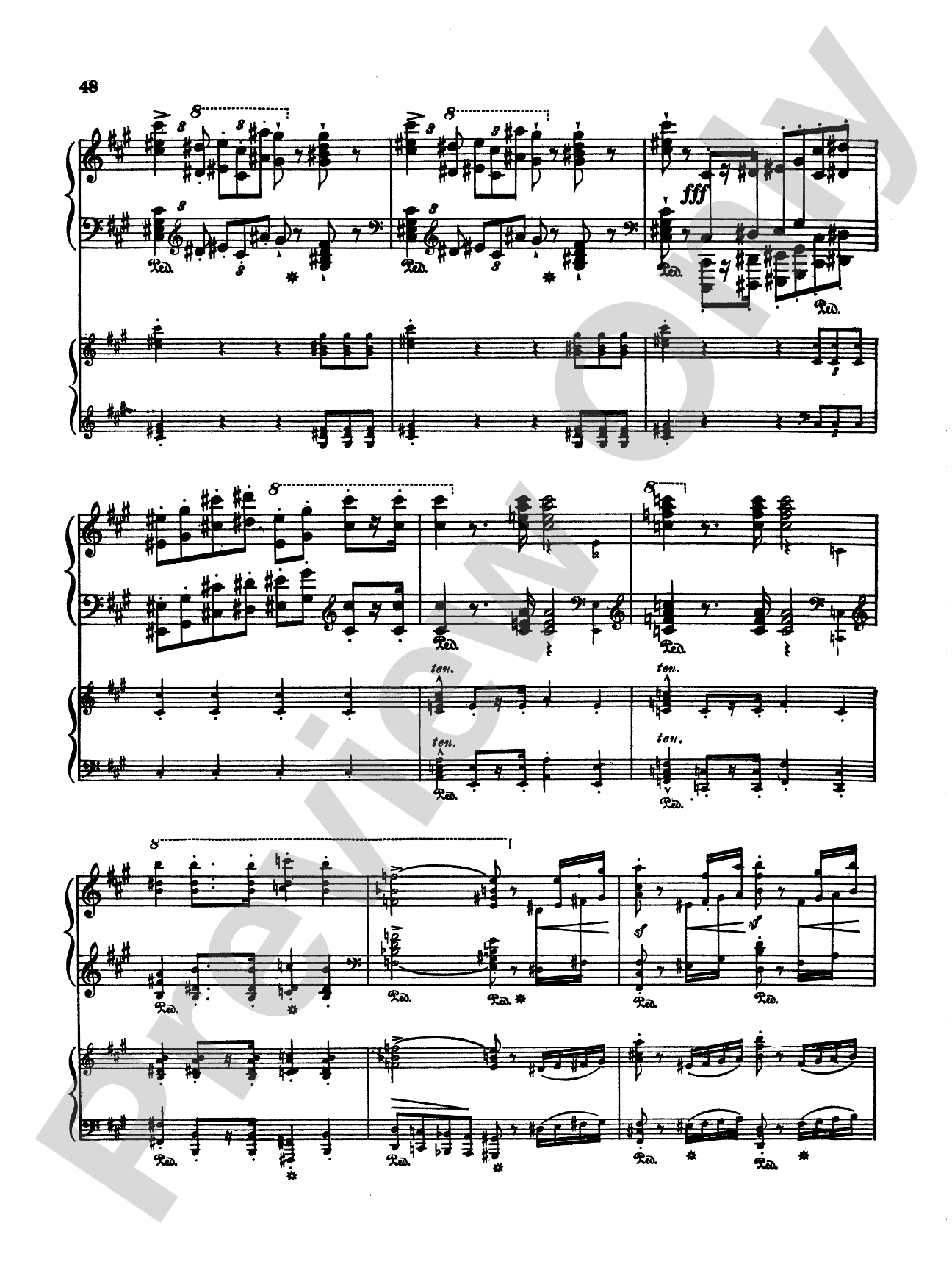 Liszt: Piano Concerto No. 2 in A Major: Piano Duo (2 Pianos, 4 Hands) Book (2 copies required)