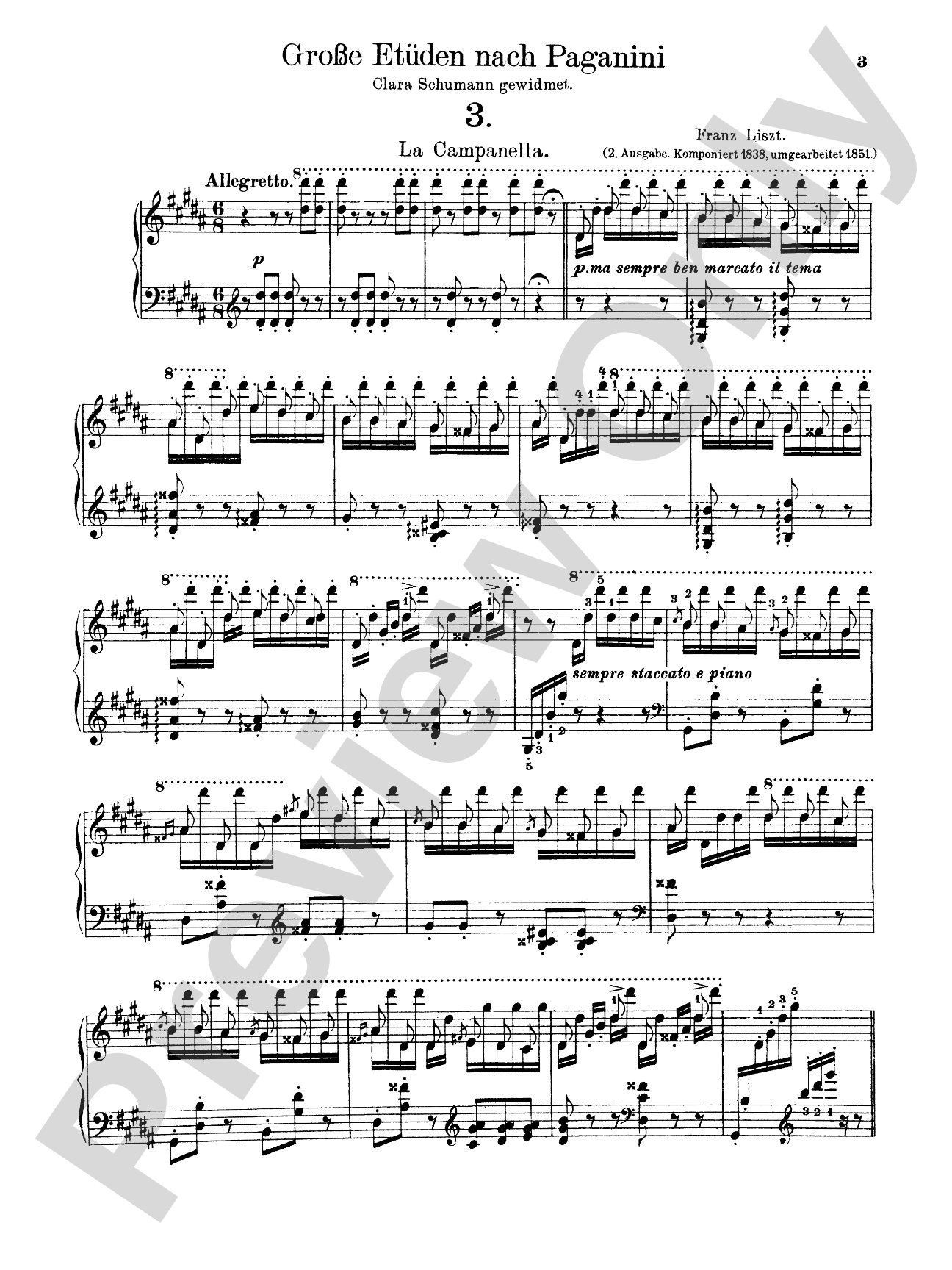 Liszt: La Campanella: Piano