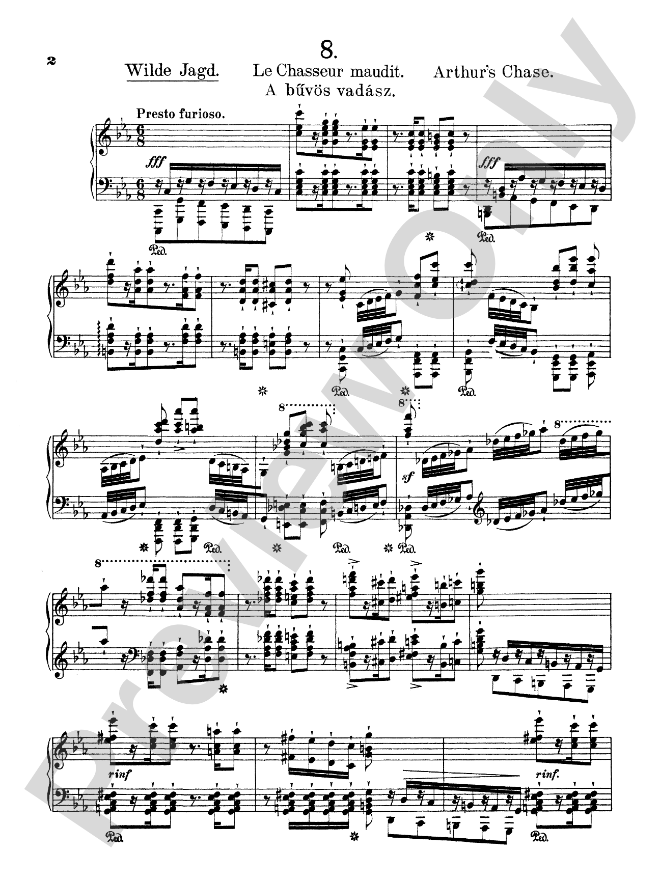 Liszt: Transcendental Etudes (Volume II): Piano Book