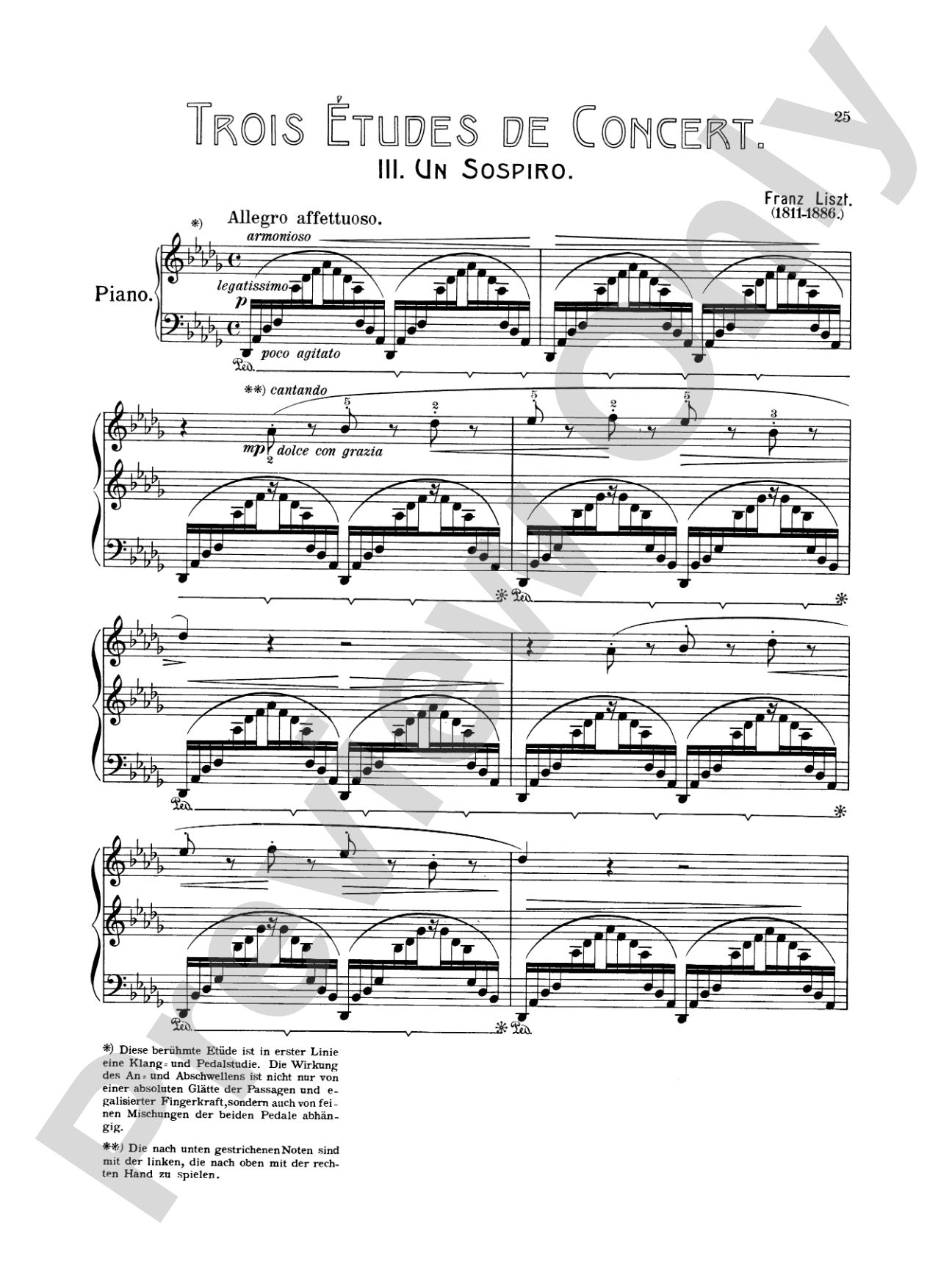 Liszt: Trois Etudes de Concert