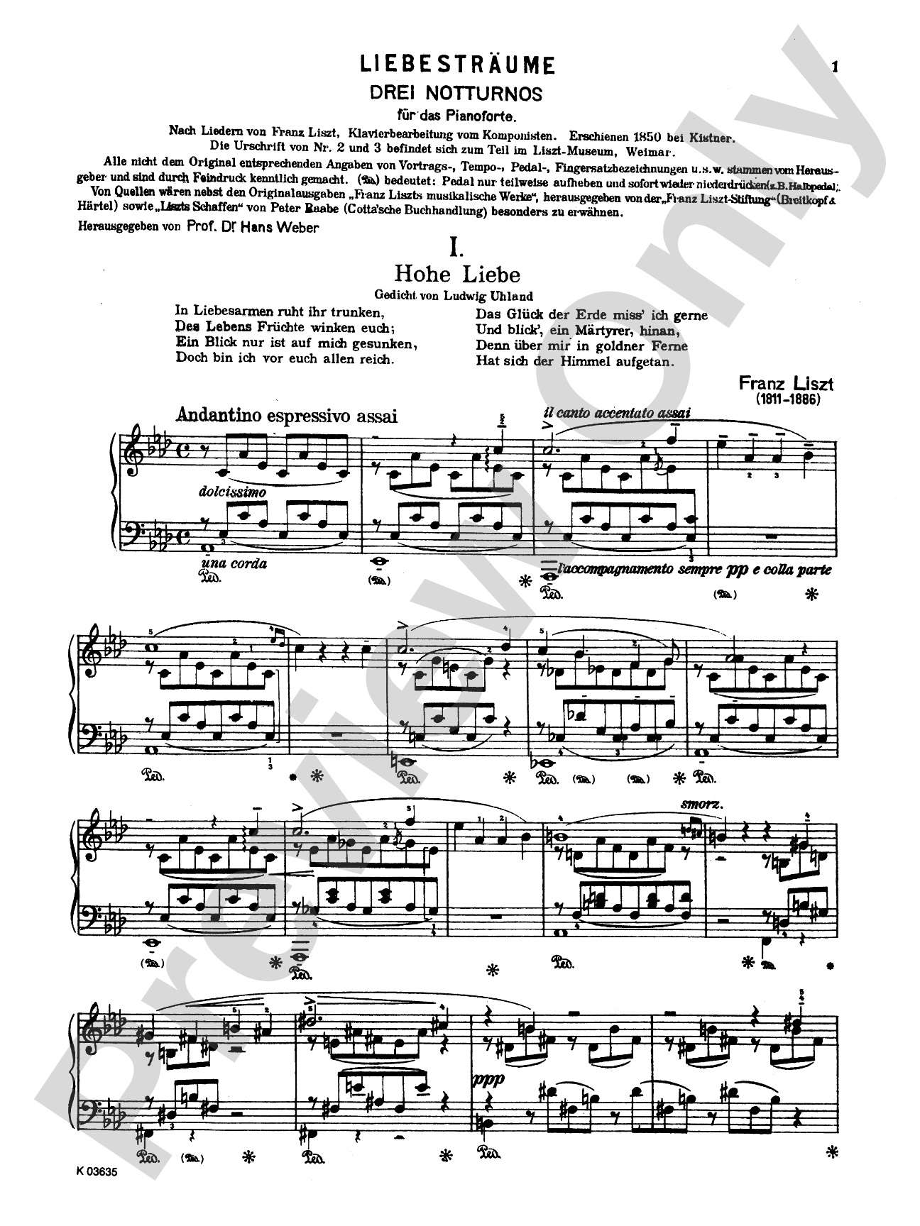 Liszt: Liebestraeume: Piano