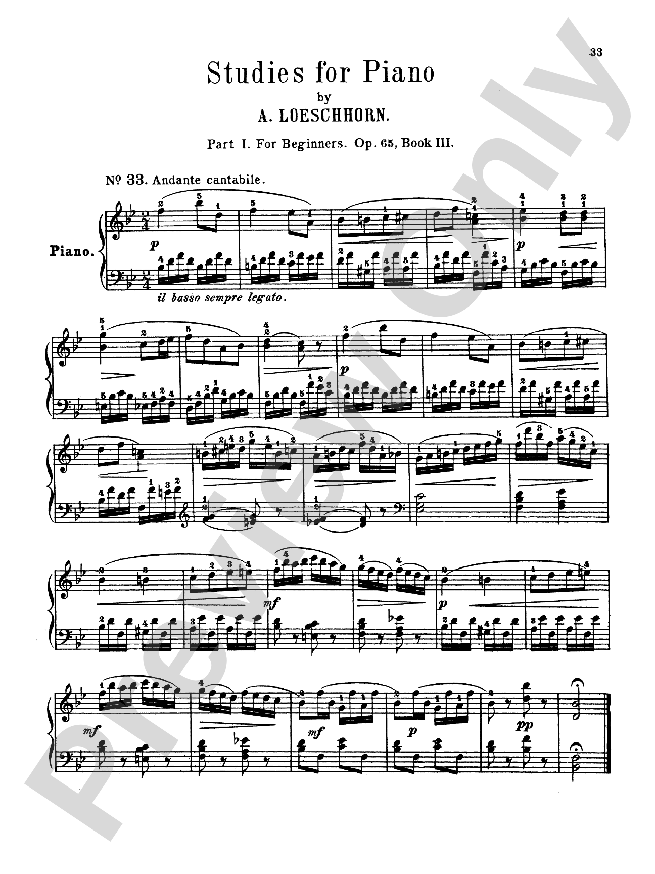 Loeschorn: Studies, Op. 65