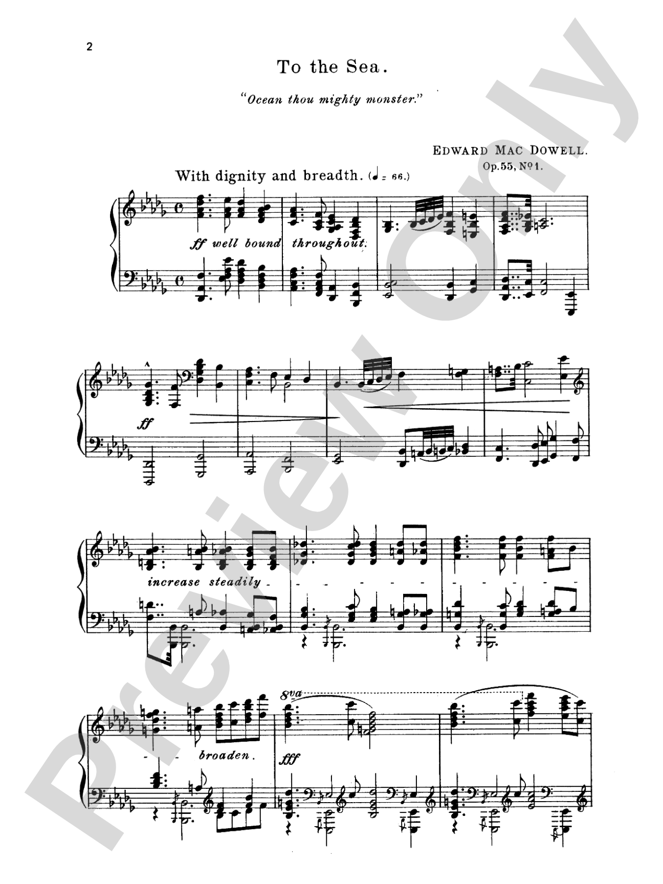 MacDowell: Sea Pieces: Piano Book