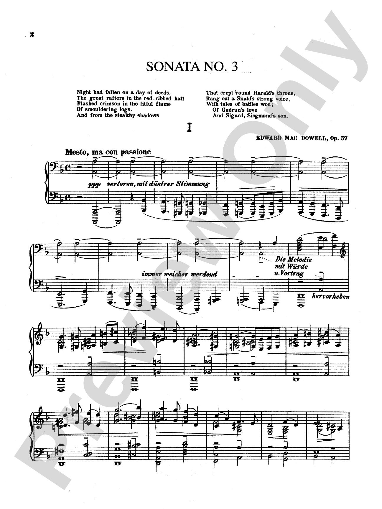 MacDowell: Sonata No. 3, Op. 57: Piano