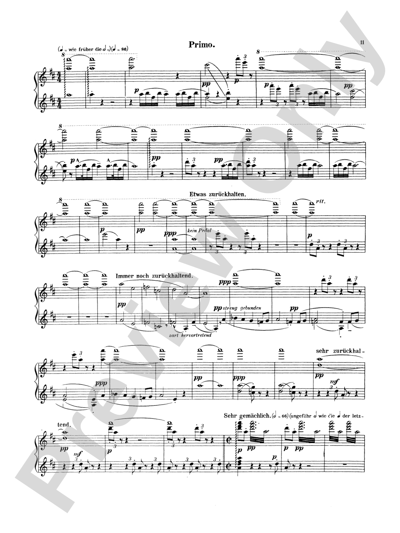Mahler: Symphony No. 1, in D Major: Piano Duet (1 Piano, 4 Hands) Book