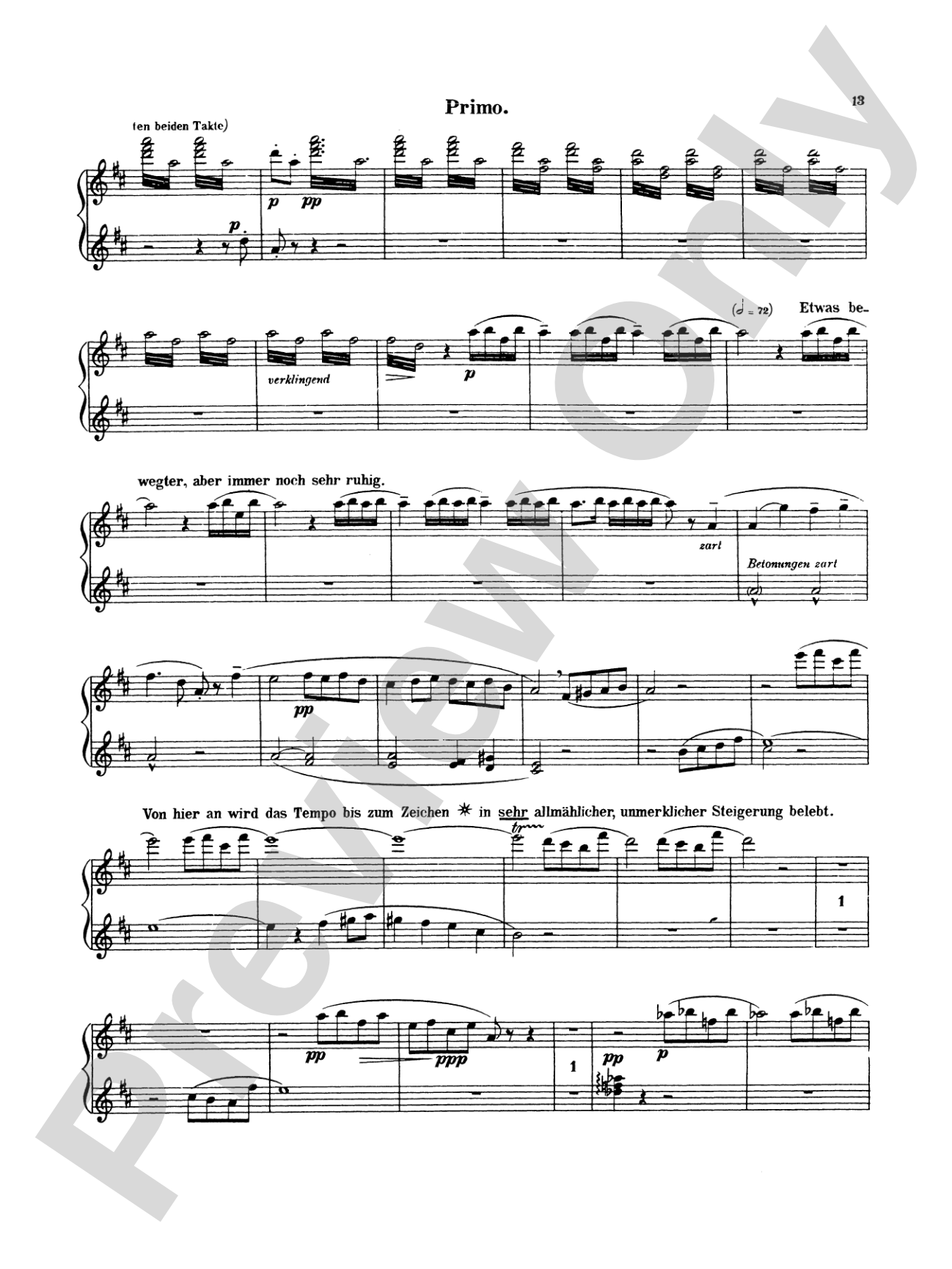 Mahler: Symphony No. 1, in D Major: Piano Duet (1 Piano, 4 Hands) Book
