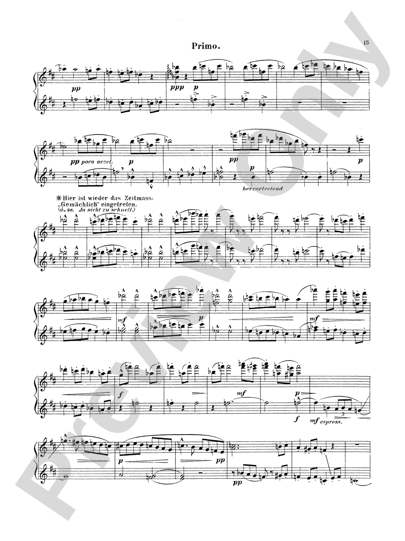 Mahler: Symphony No. 1, in D Major: Piano Duet (1 Piano, 4 Hands) Book