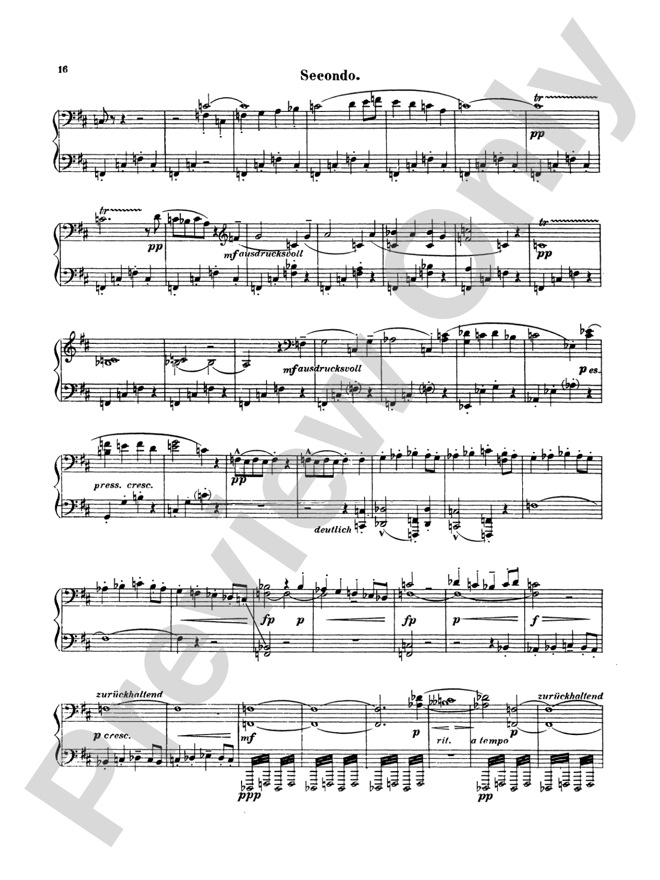 Mahler: Symphony No. 1, in D Major: Piano Duet (1 Piano, 4 Hands) Book