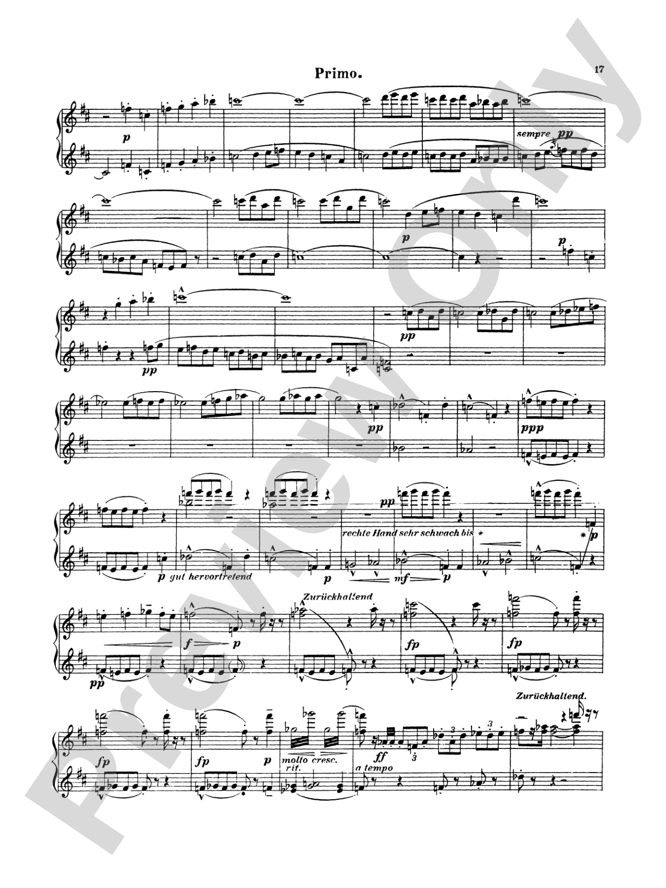 Mahler: Symphony No. 1, in D Major: Piano Duet (1 Piano, 4 Hands) Book