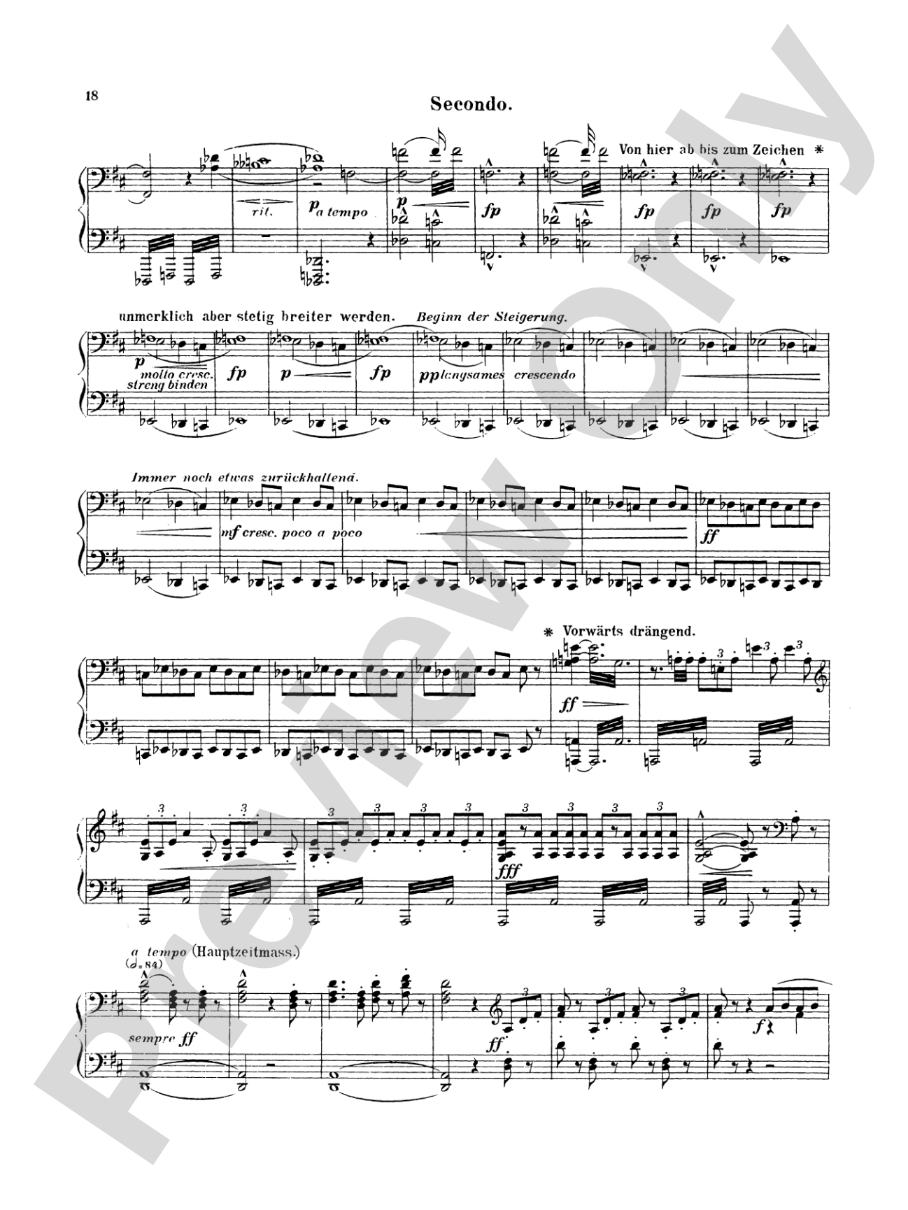 Mahler: Symphony No. 1, in D Major: Piano Duet (1 Piano, 4 Hands) Book