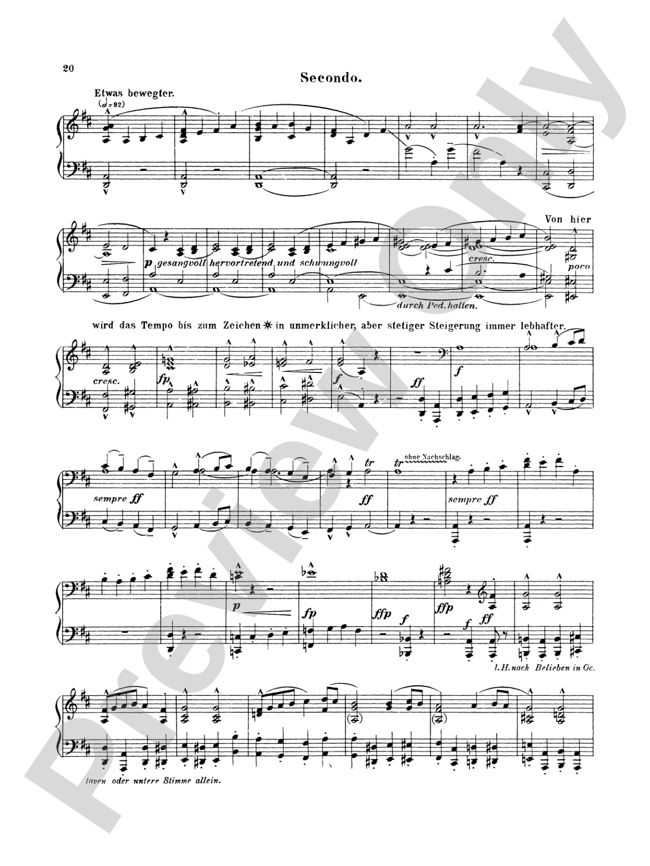 Mahler: Symphony No. 1, in D Major: Piano Duet (1 Piano, 4 Hands) Book