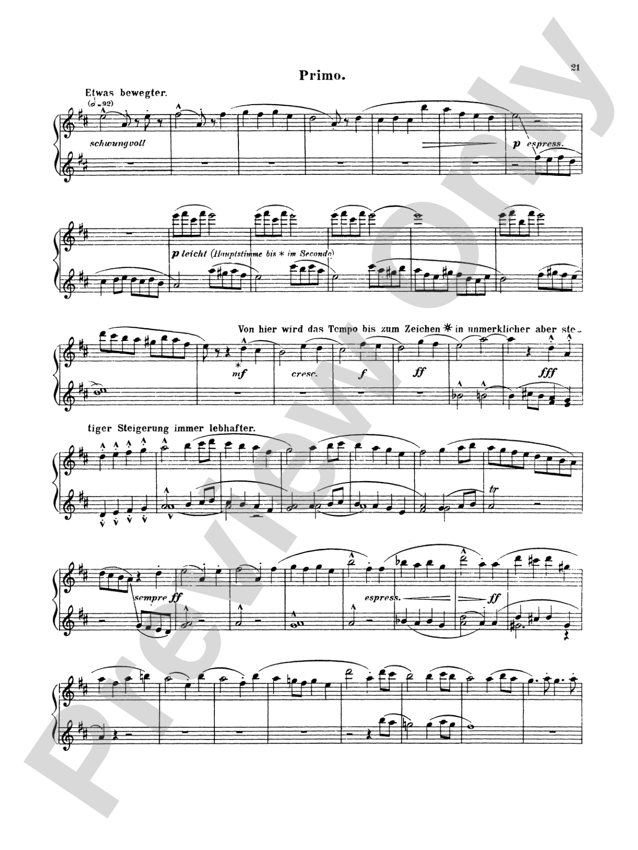 Mahler: Symphony No. 1, in D Major: Piano Duet (1 Piano, 4 Hands) Book