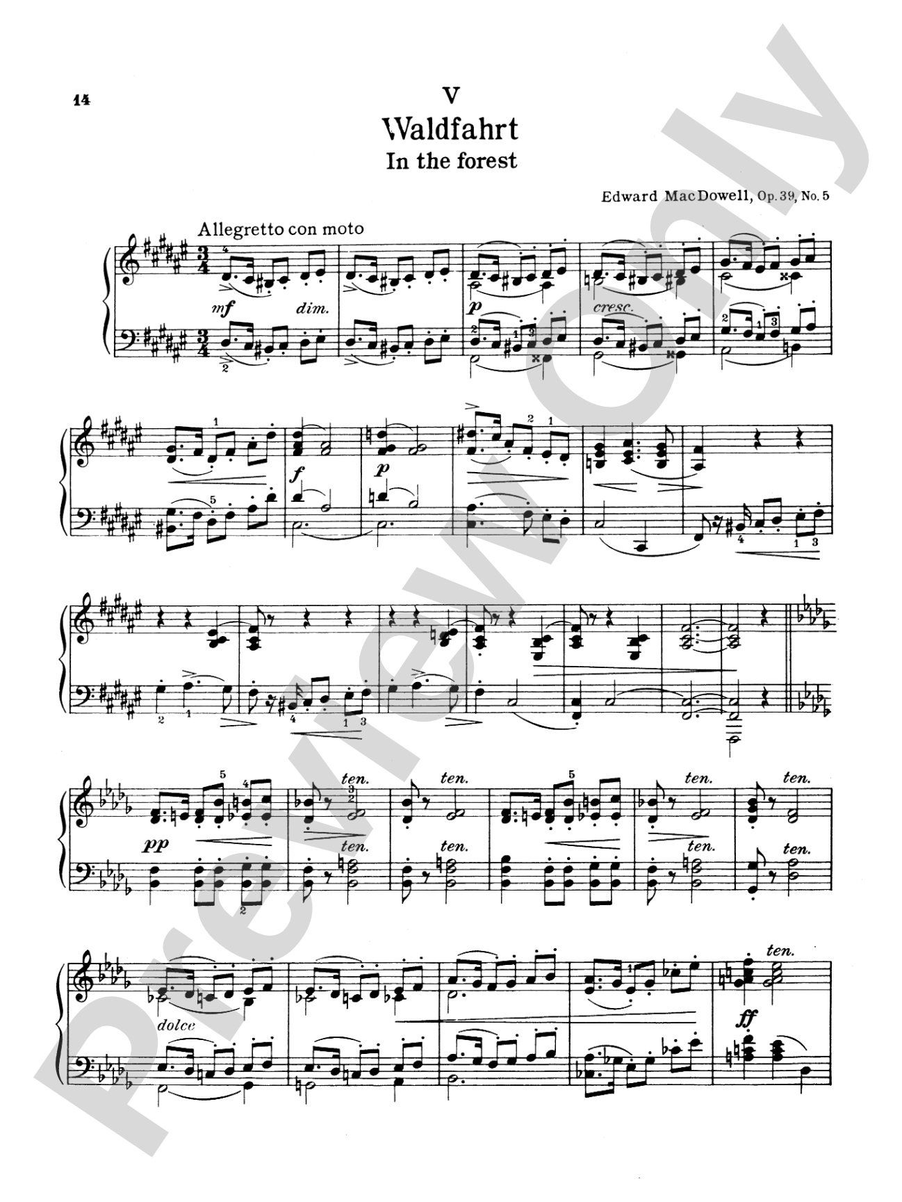 MacDowell: Twelve Etudes, Op. 39