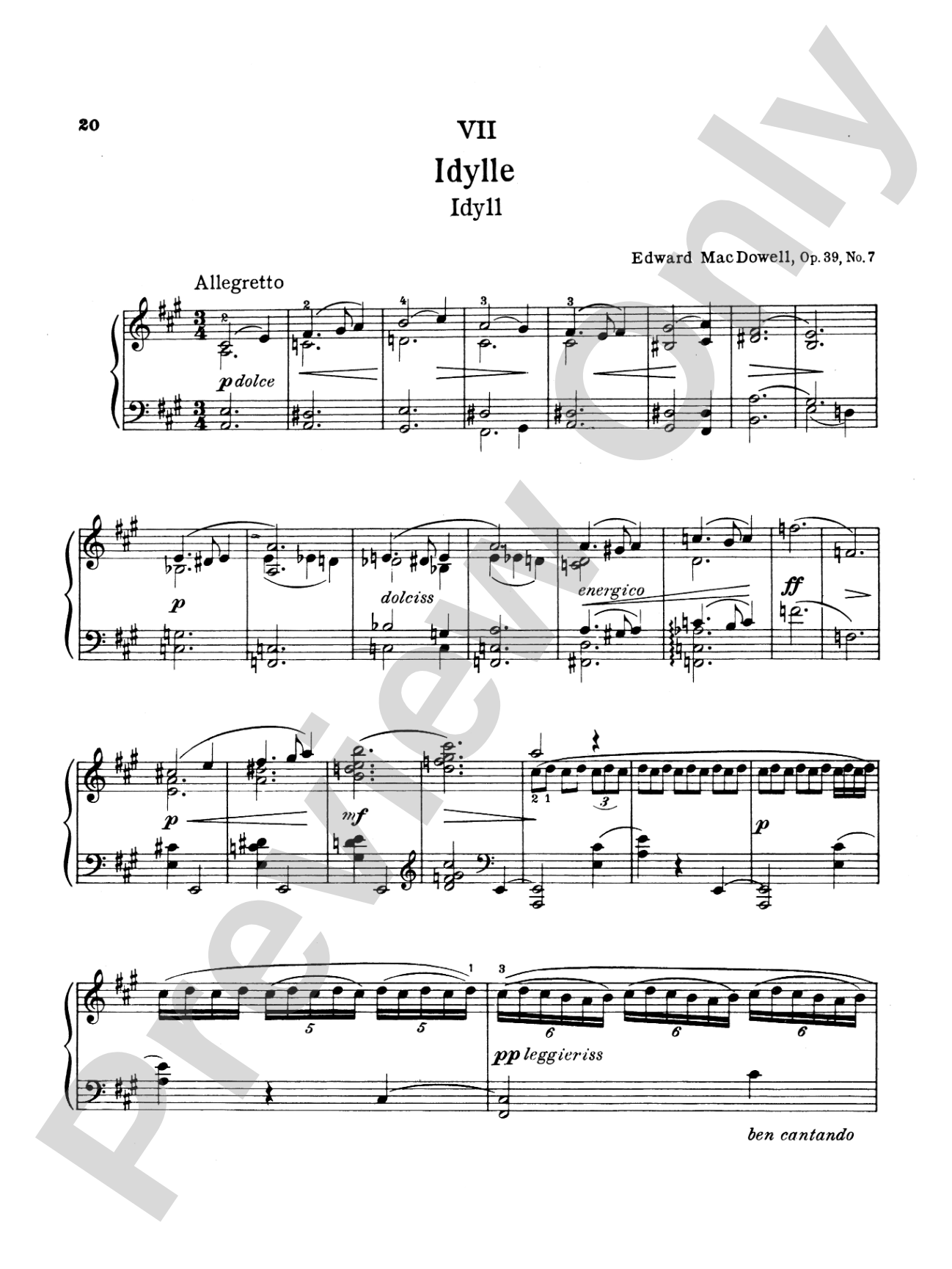 MacDowell: Twelve Etudes, Op. 39