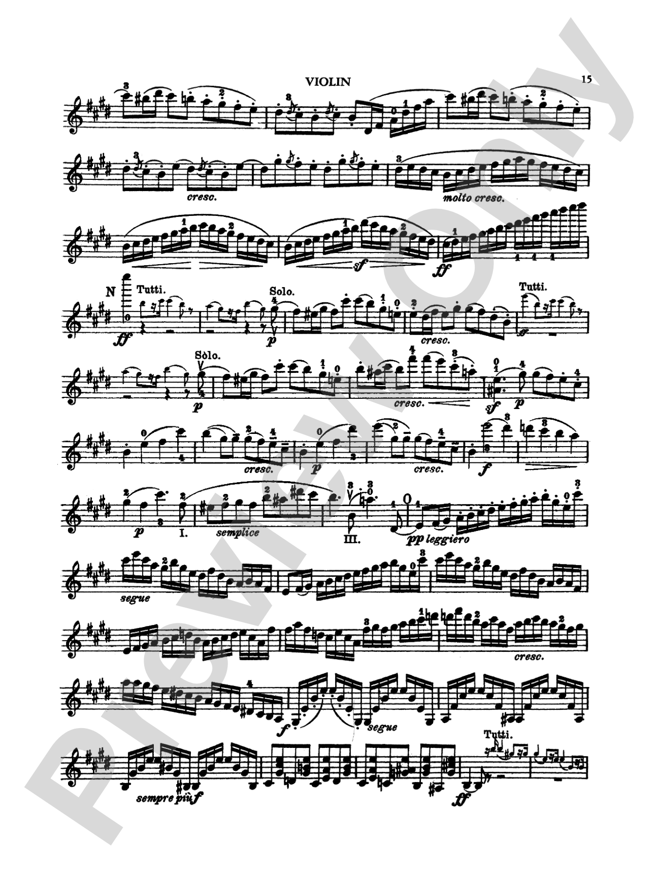 Mendelssohn: Violin Concerto, Op. 64 (Arr. Carl Flesch): Violin Book