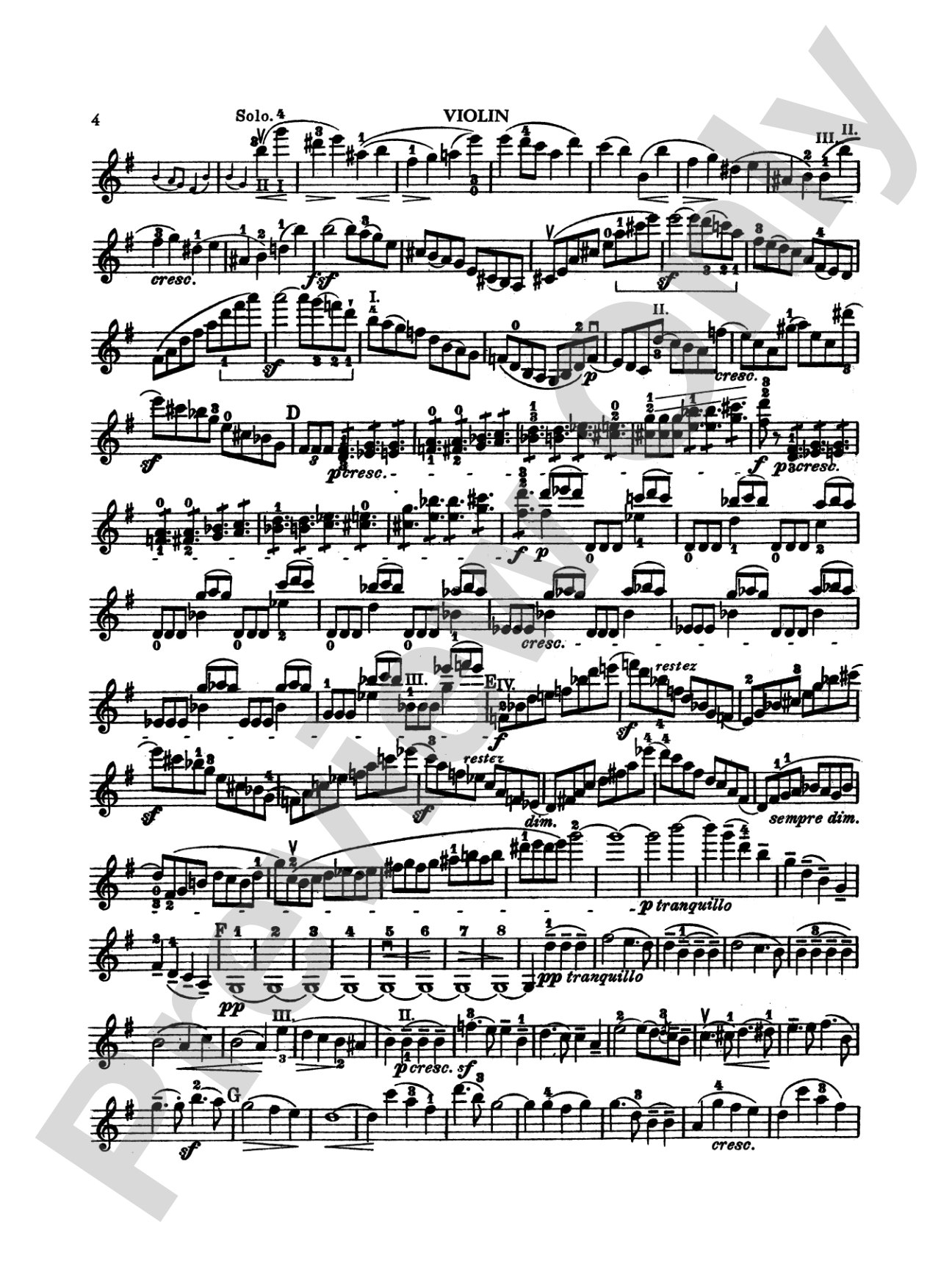 Mendelssohn: Violin Concerto, Op. 64 (Arr. Carl Flesch): Violin Book