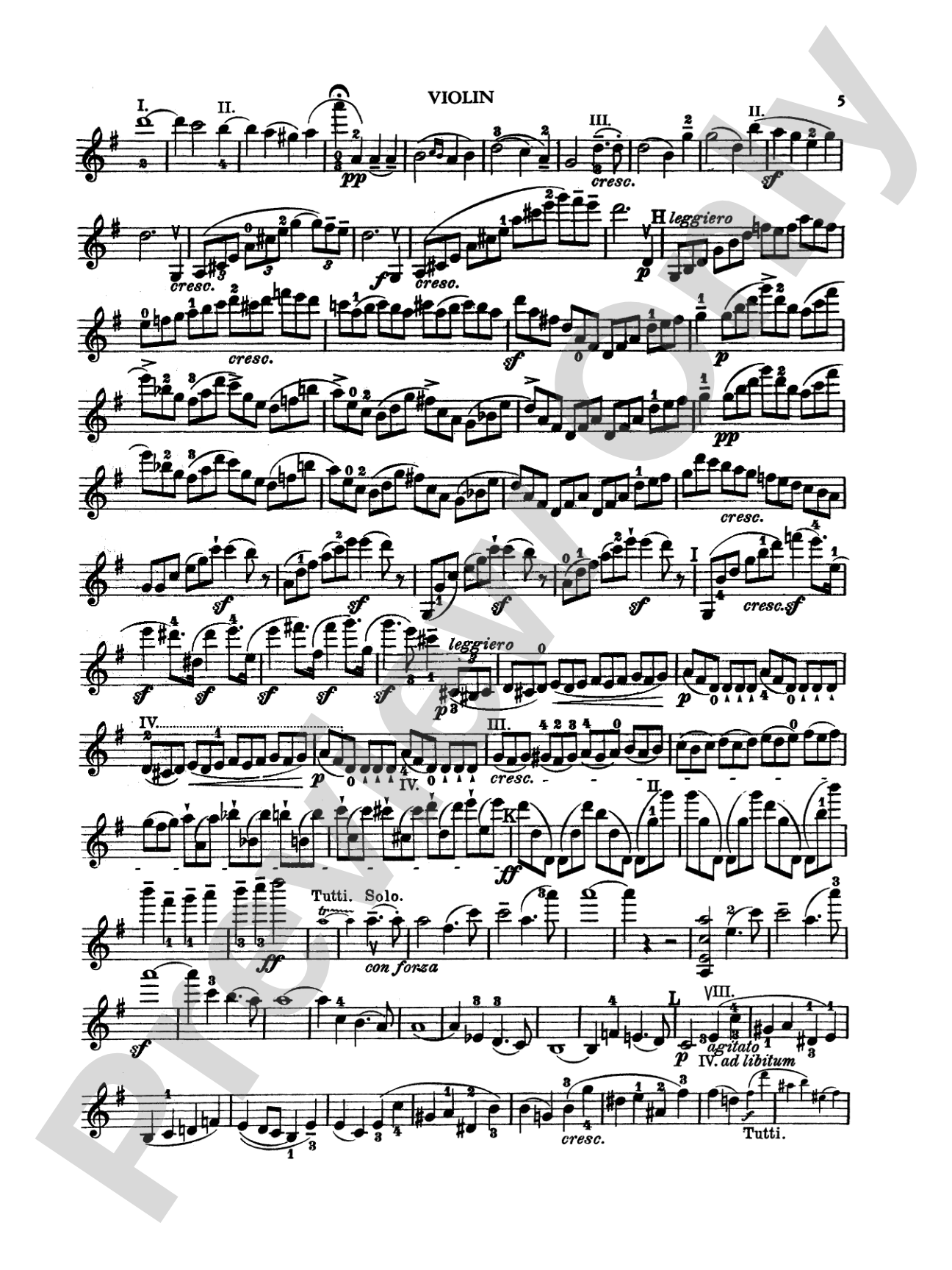 Mendelssohn: Violin Concerto, Op. 64 (Arr. Carl Flesch): Violin Book