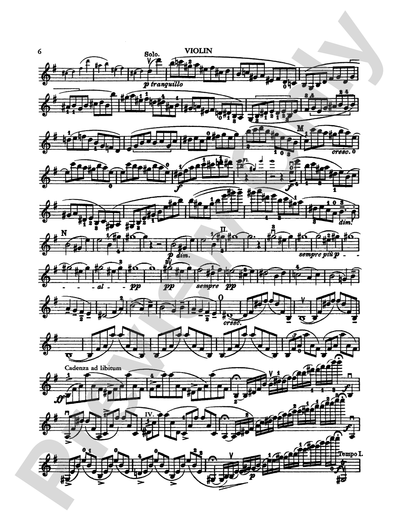 Mendelssohn: Violin Concerto, Op. 64 (Arr. Carl Flesch): Violin Book