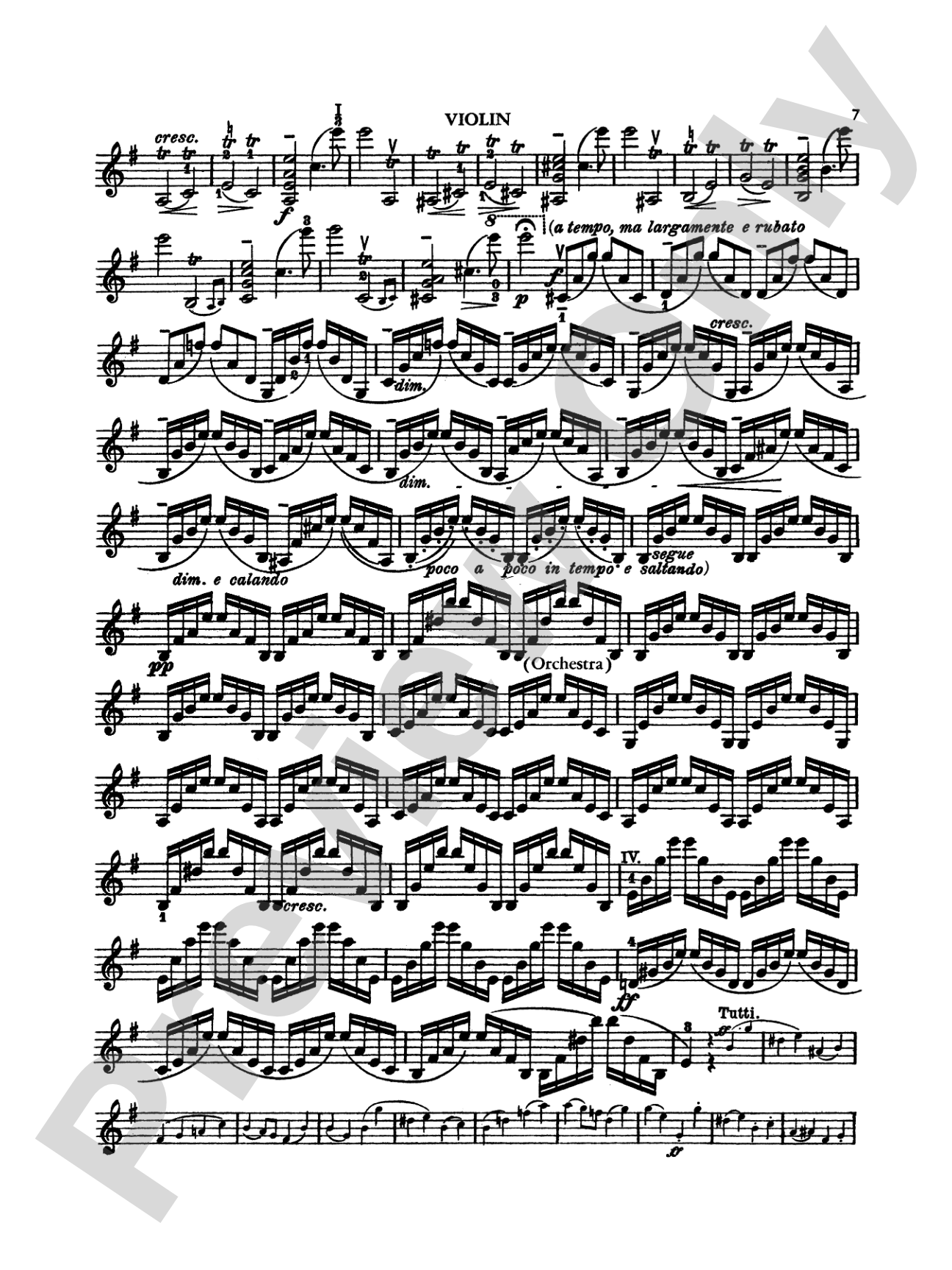 Mendelssohn: Violin Concerto, Op. 64 (Arr. Carl Flesch): Violin Book