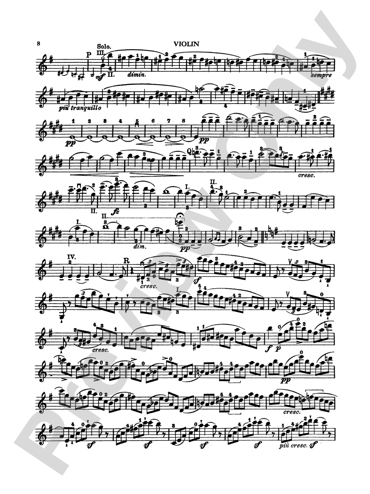 Mendelssohn: Violin Concerto, Op. 64 (Arr. Carl Flesch): Violin Book