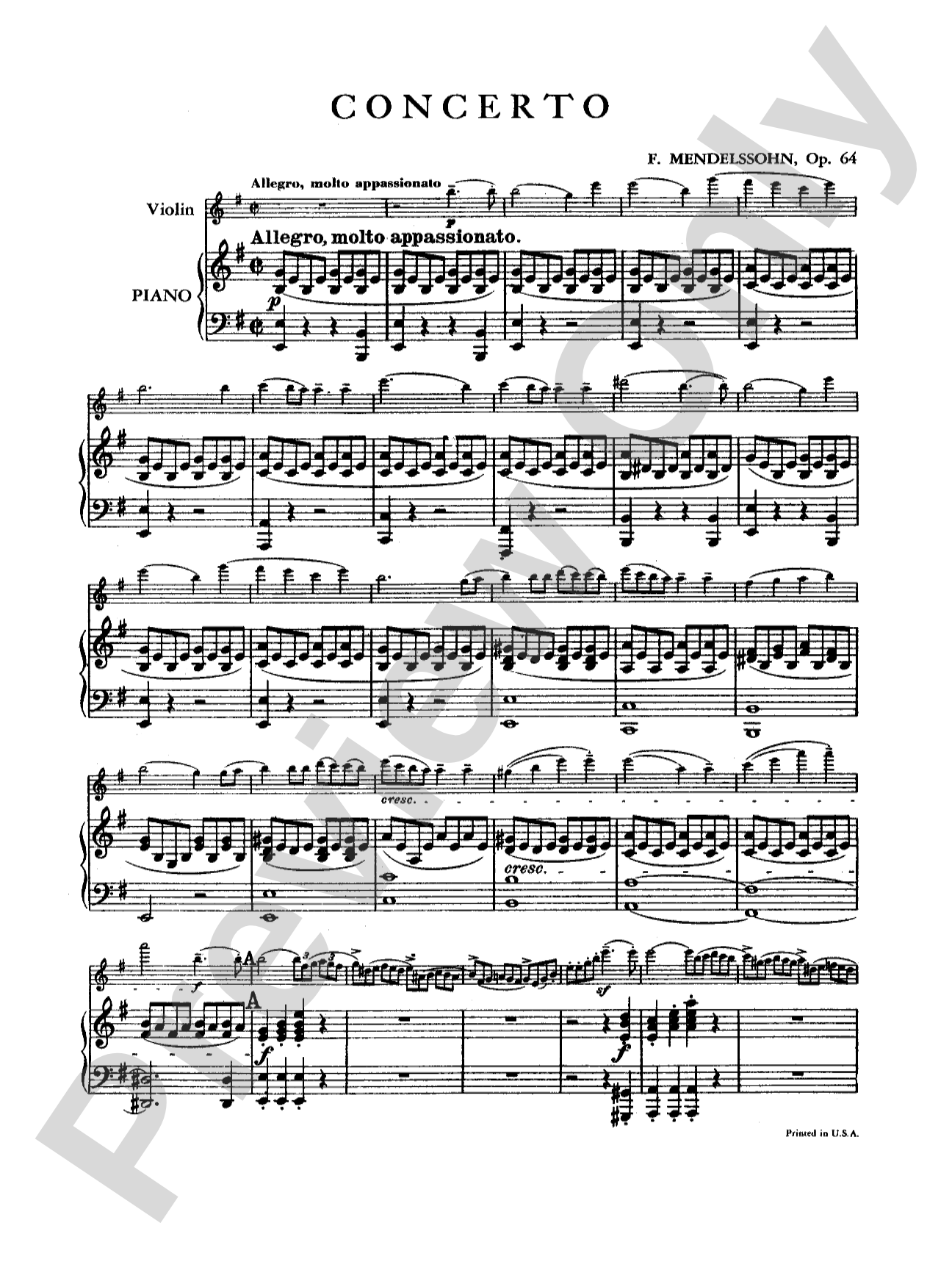 Mendelssohn: Violin Concerto, Op. 64 (Arr. Carl Flesch)