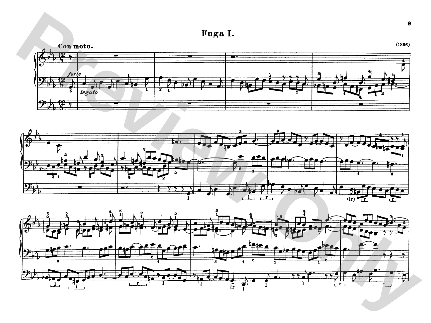 Mendelssohn: Organ Works: Organ Comb Bound Book