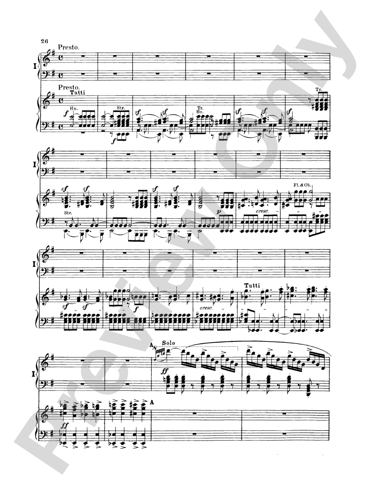 Mendelssohn: Piano Concerto No. 1 in G Minor, Op. 25: Piano Duo (2 Pianos, 4 Hands) Book (2 copies required)