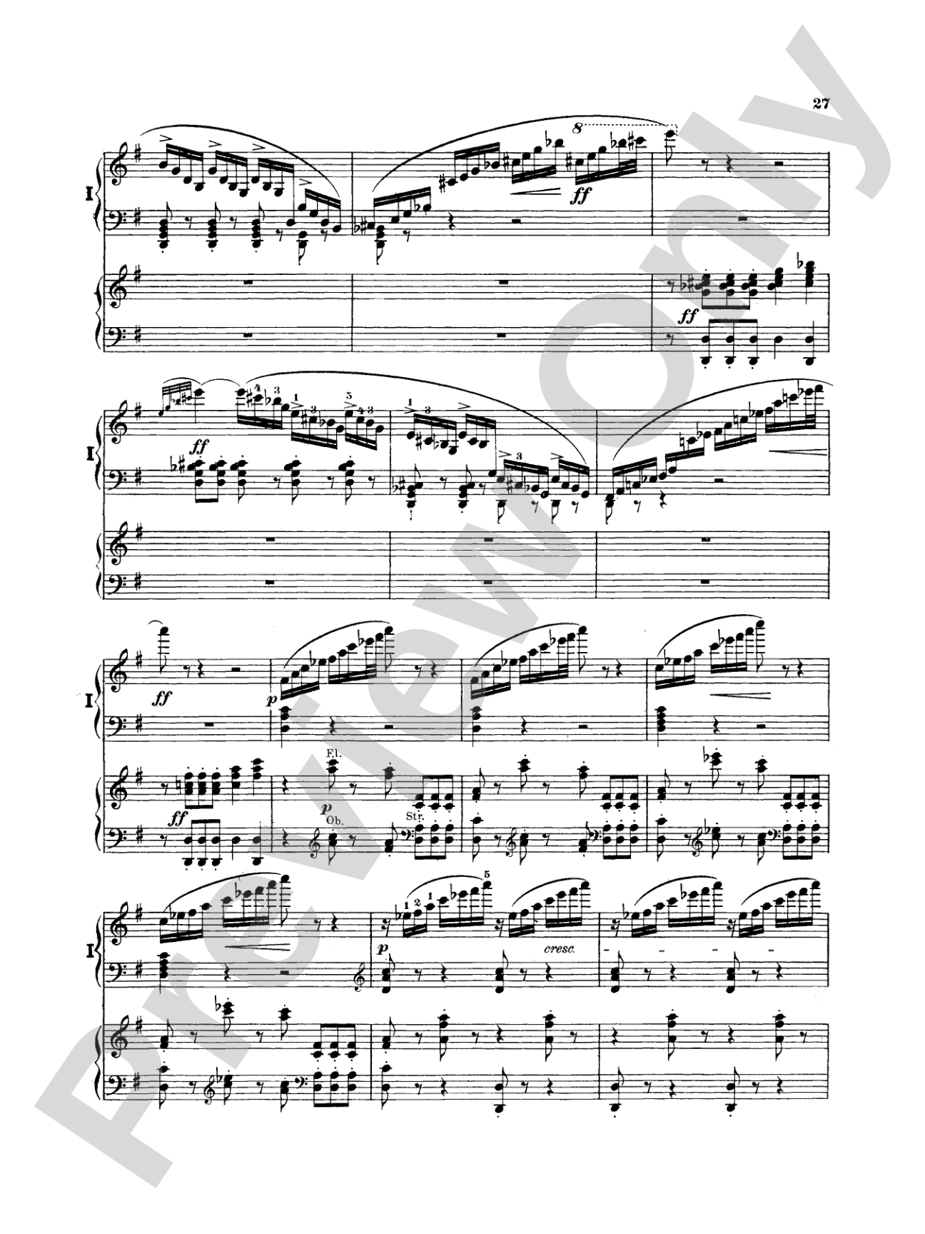 Mendelssohn: Piano Concerto No. 1 in G Minor, Op. 25: Piano Duo (2 Pianos, 4 Hands) Book (2 copies required)