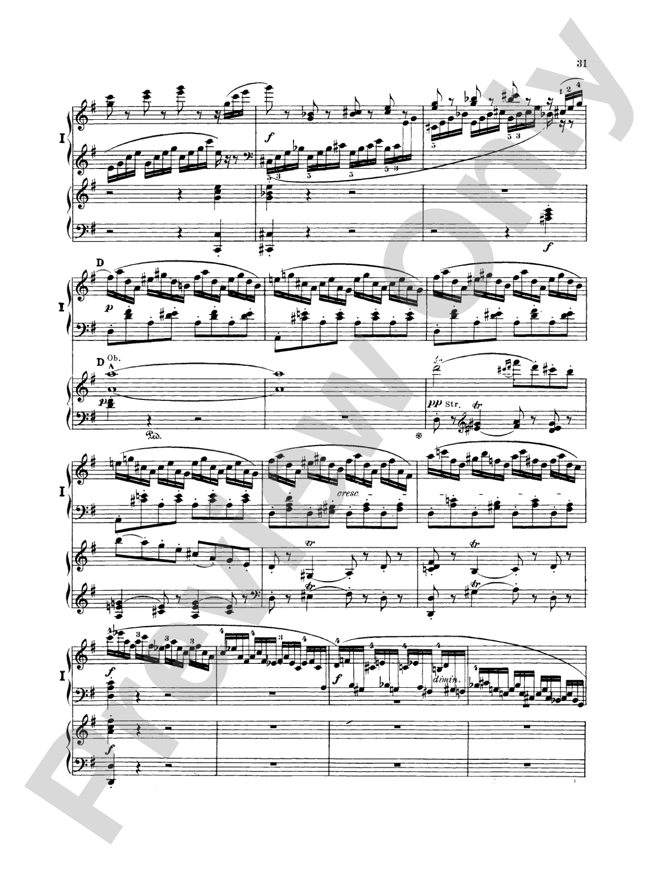Mendelssohn: Piano Concerto No. 1 in G Minor, Op. 25: Piano Duo (2 Pianos, 4 Hands) Book (2 copies required)