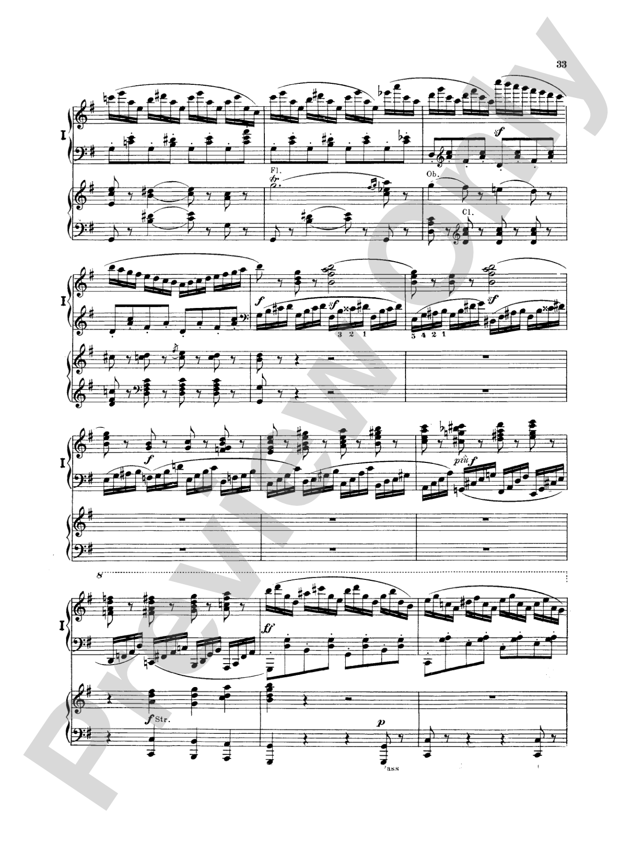 Mendelssohn: Piano Concerto No. 1 in G Minor, Op. 25: Piano Duo (2 Pianos, 4 Hands) Book (2 copies required)