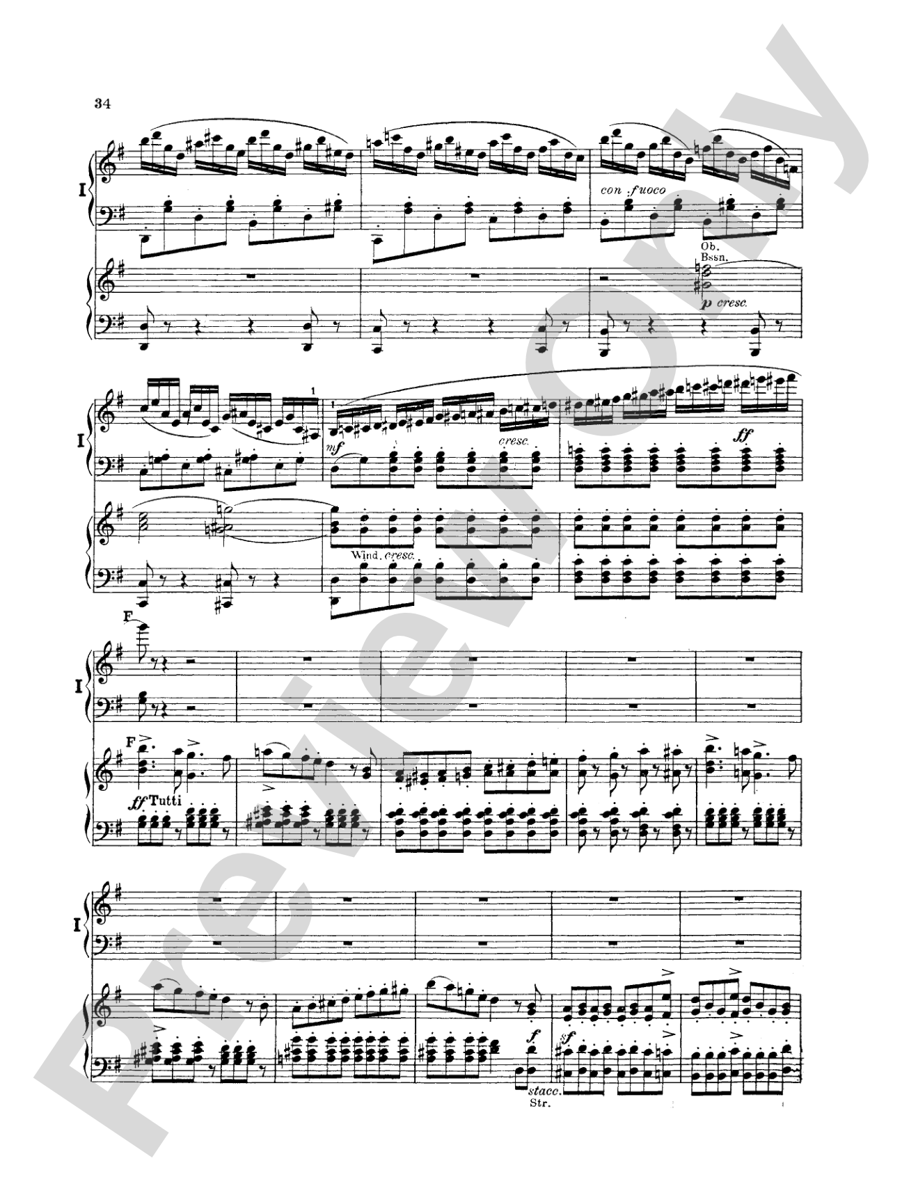 Mendelssohn: Piano Concerto No. 1 in G Minor, Op. 25: Piano Duo (2 Pianos, 4 Hands) Book (2 copies required)